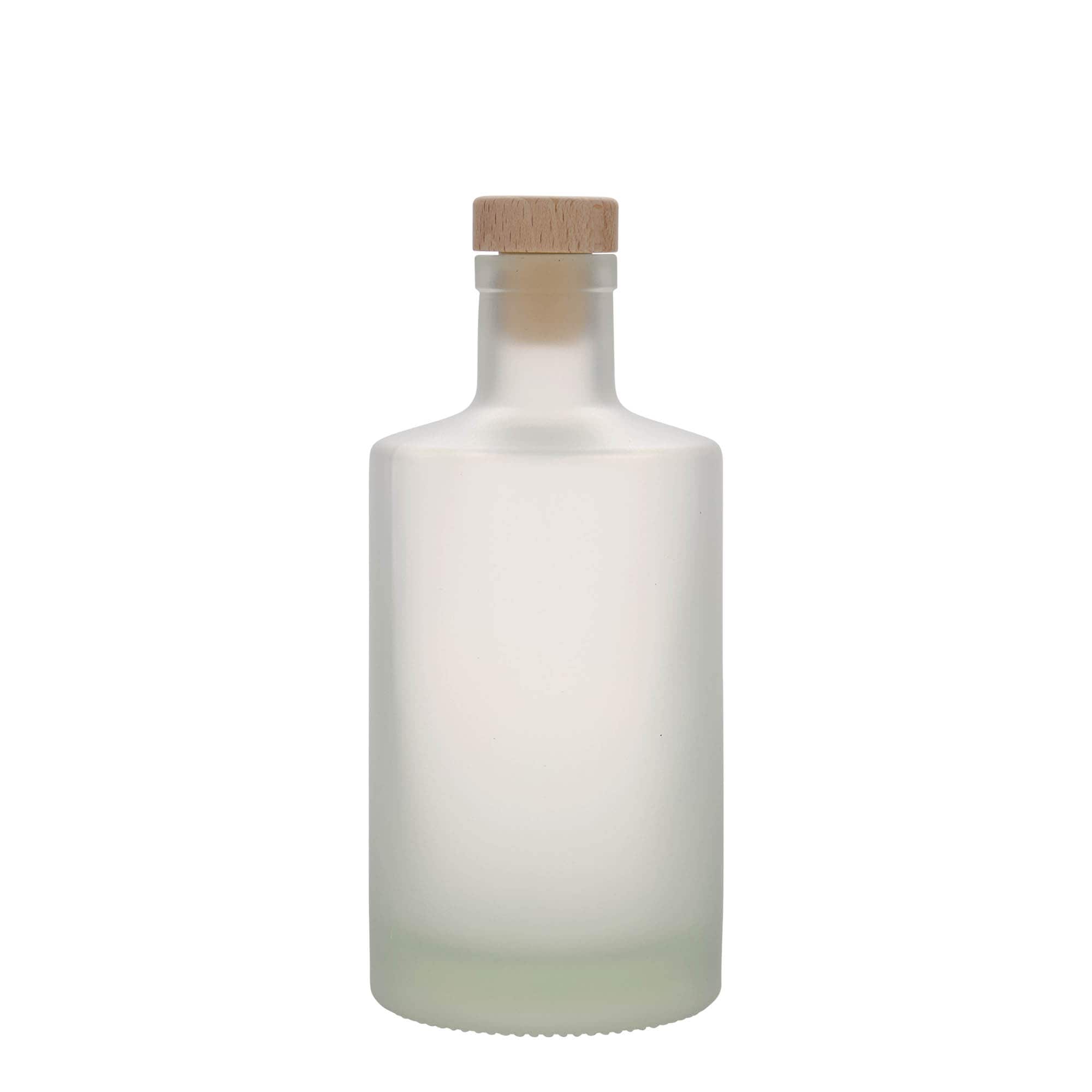 500 ml Glasflasche 'Caroline', geeist, Mündung: Kork 500 ml Glasflasche 'Caroline', geeist, Mündung: Kork