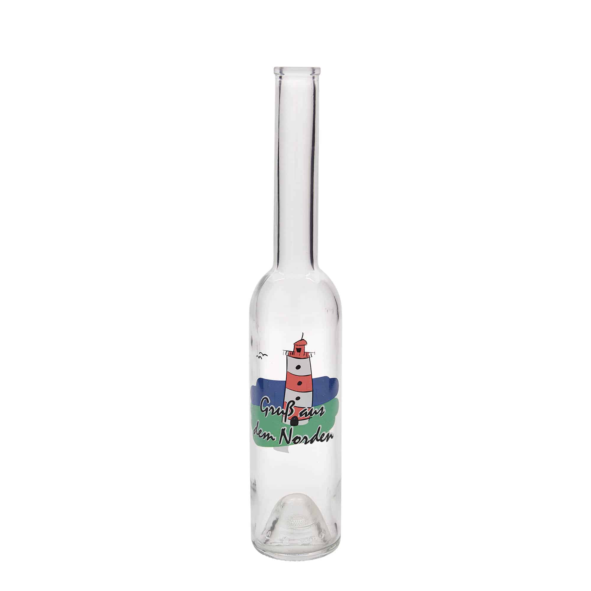 350 ml Glasflasche 'Opera', Motiv: Norden, Mündung: Kork 350 ml Glasflasche 'Opera', Motiv: Norden, Mündung: Kork