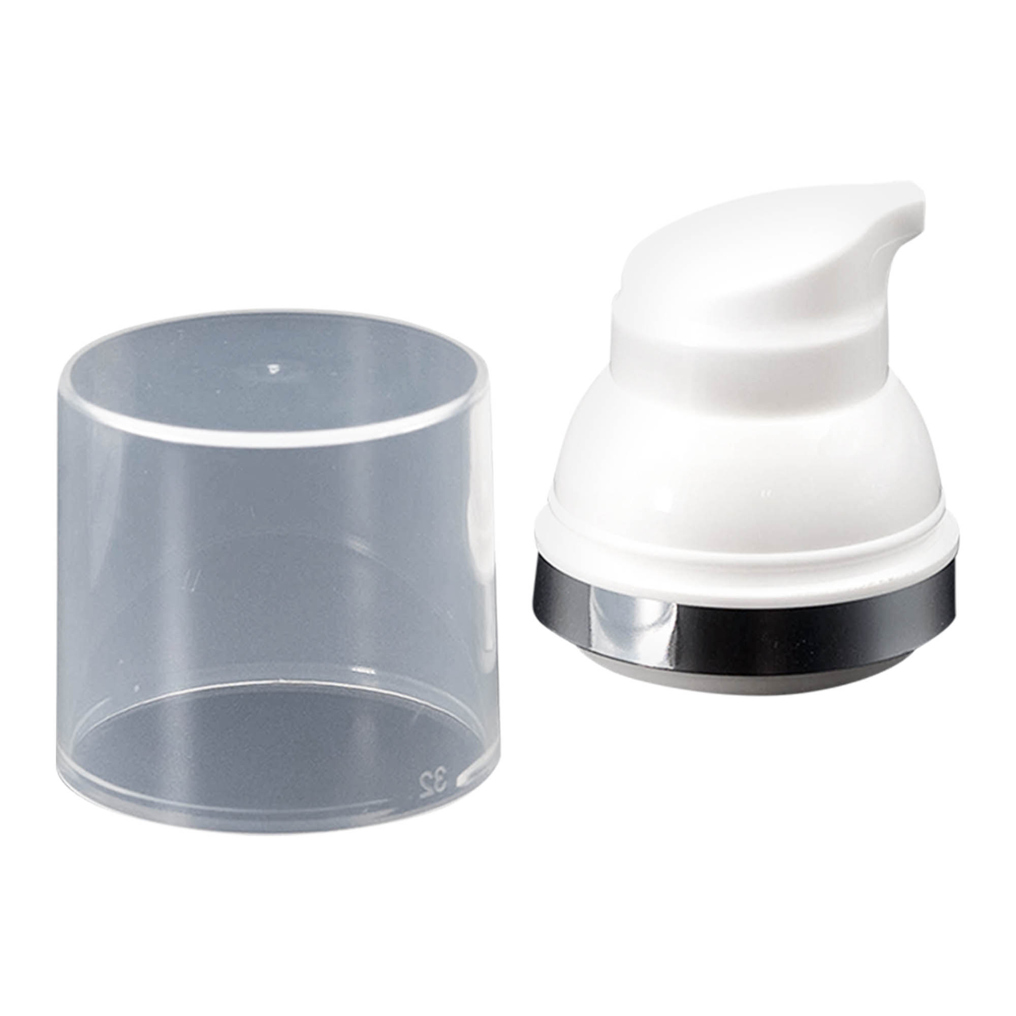Airless Dispenser Pumpkopf 'Mezzo', PP-Kunststoff, weiß Airless Dispenser Pumpkopf 'Mezzo', PP-Kunststoff, weiß