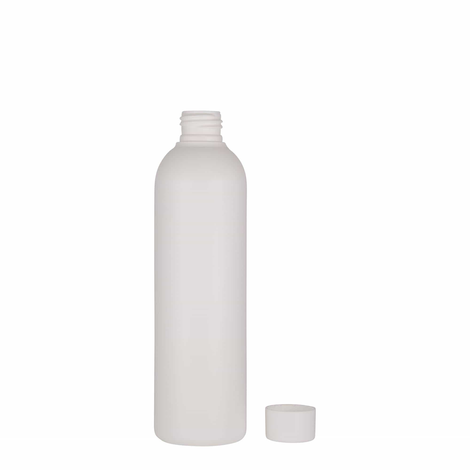 250 ml Kunststoffflasche 'Tuffy', HDPE, weiß, Mündung: 24/410
