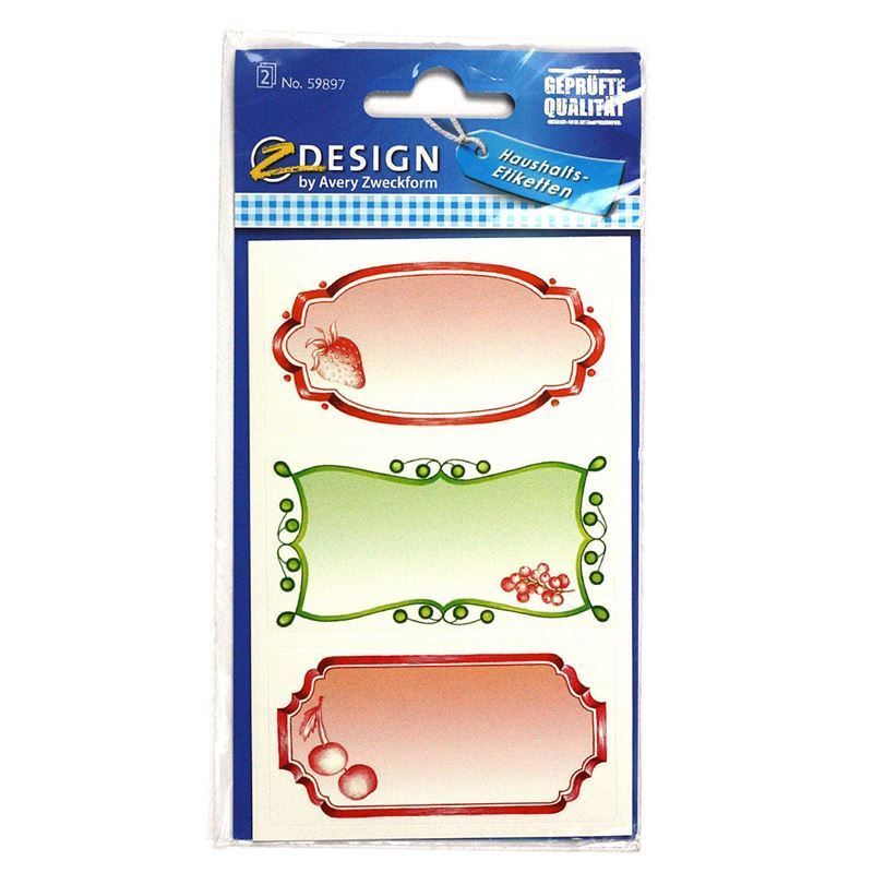 Zweckform Etiketten 'Früchte', rechteckig, Papier, mehrfarbig Zweckform Etiketten 'Früchte', rechteckig, Papier, mehrfarbig