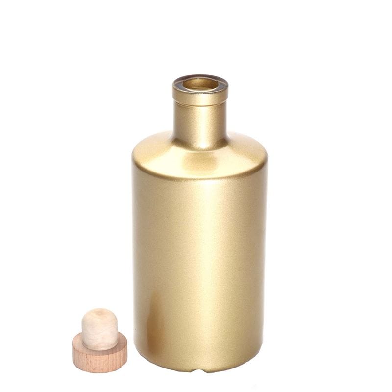 500 ml Glasflasche 'Caroline', gold, Mündung: Kork 500 ml Glasflasche 'Caroline', gold, Mündung: Kork