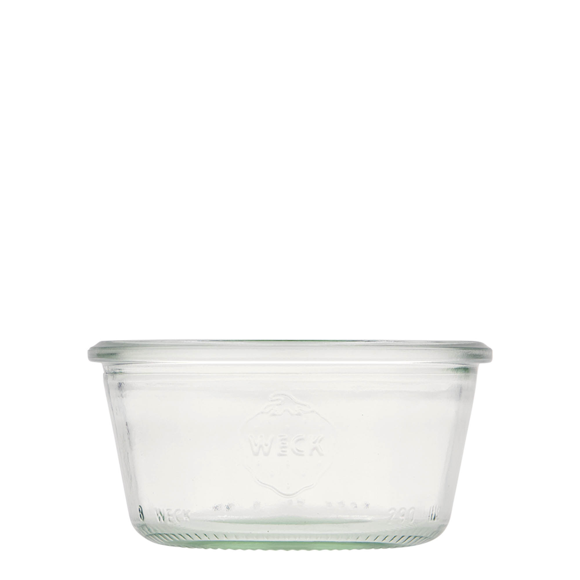 6x 290 ml WECK-Sturzglas flach mit Glasdeckel RR 100