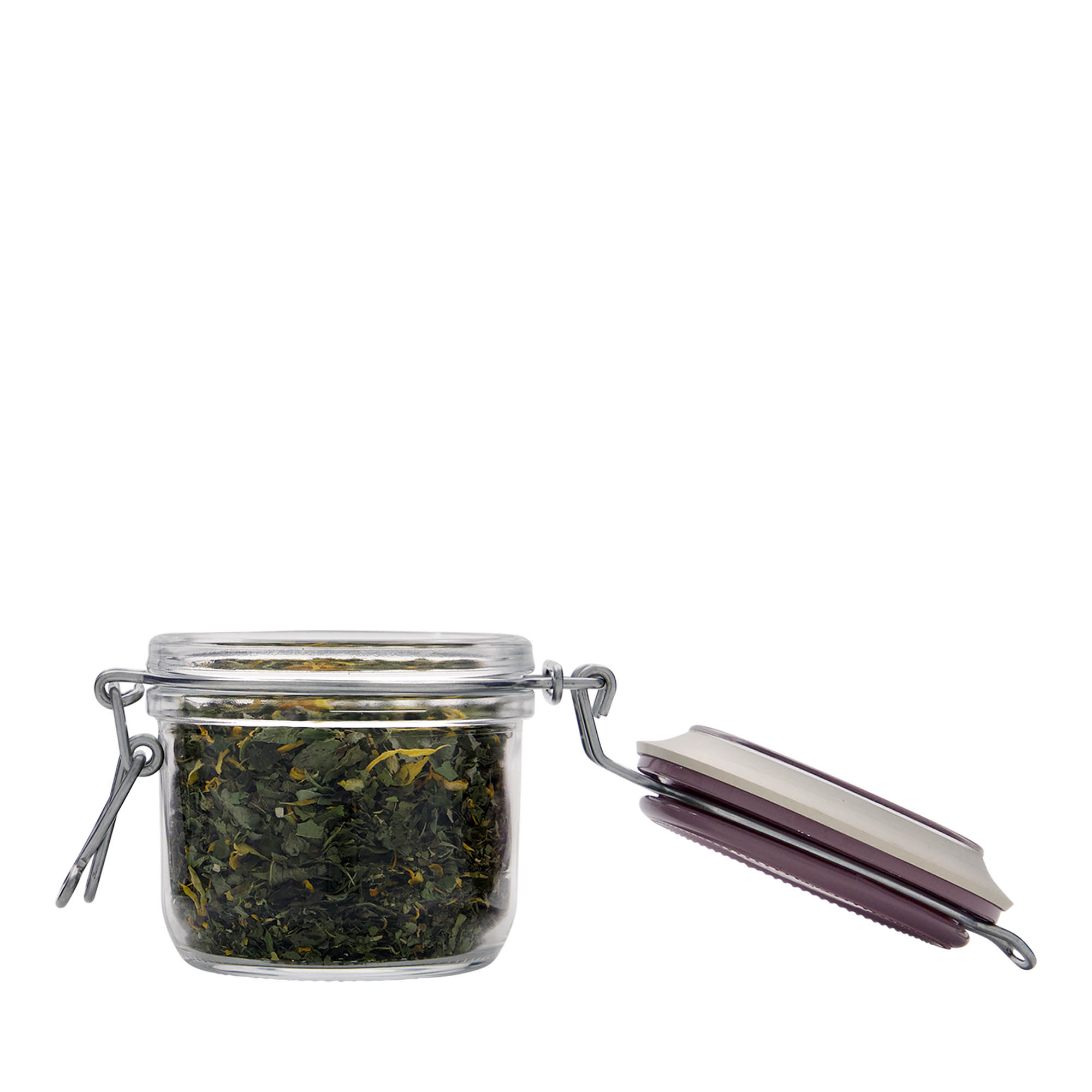 200 ml Drahtbügelglas „Fido“, violett, Mündung: Drahtbügelverschluss