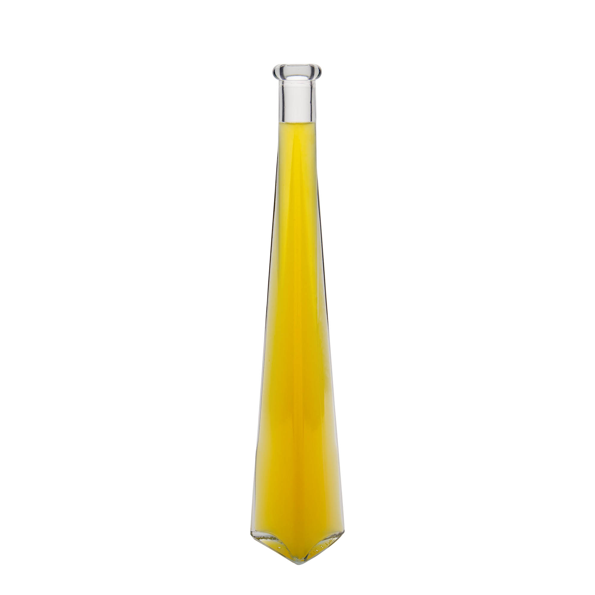 200 ml Glasflasche 'Dama Triangolore', dreieckig, Mündung: Kork 200 ml Glasflasche 'Dama Triangolore', dreieckig, Mündung: Kork