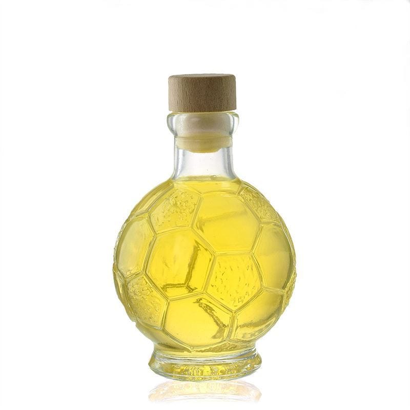 200 ml Glasflasche 'Fußball', Mündung: Kork