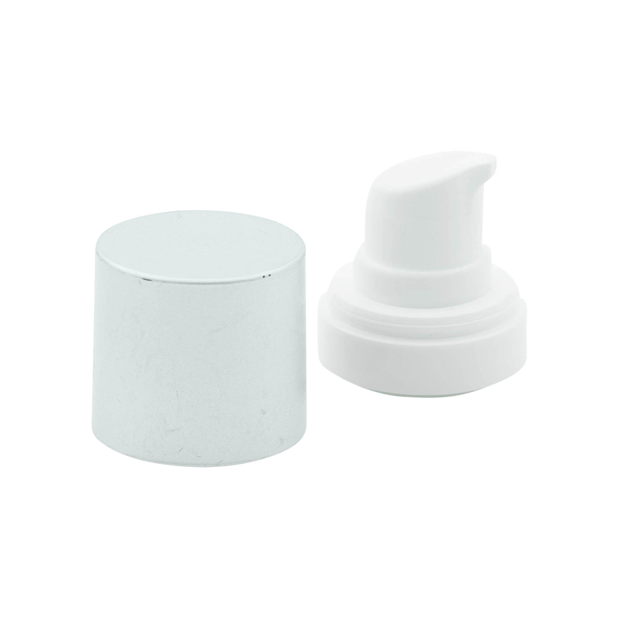 Airless Dispenser Pumpkopf „Micro“, PP-Kunststoff, silber