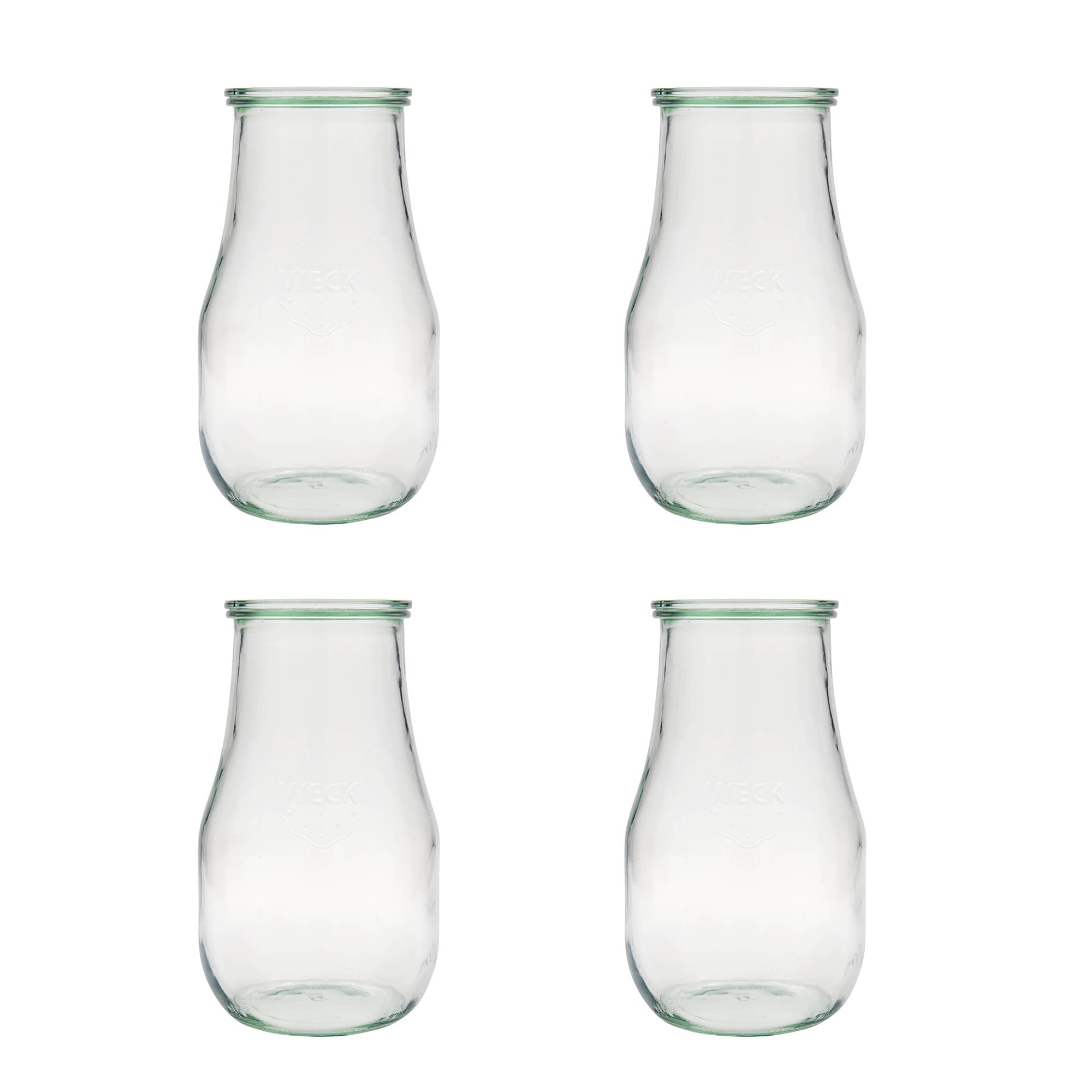 4x 2700 ml WECK-Tulpenglas mit Glasdeckel RR 100
