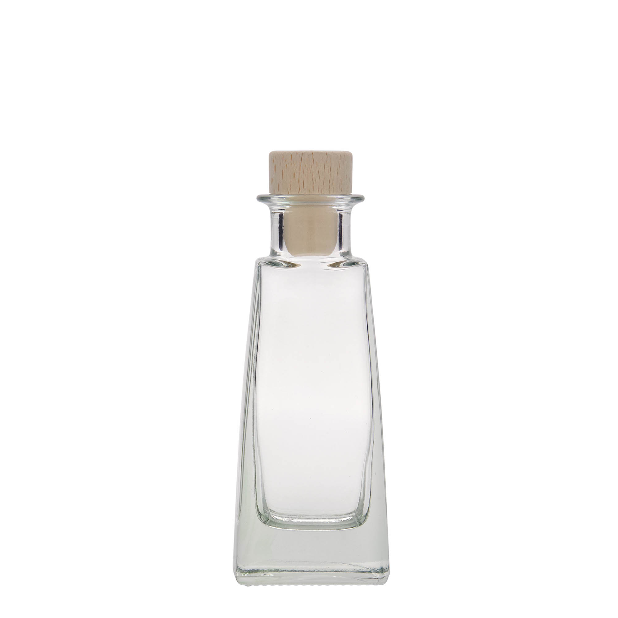 100 ml Glasflasche „Timmy“, rechteckig, Mündung: Kork