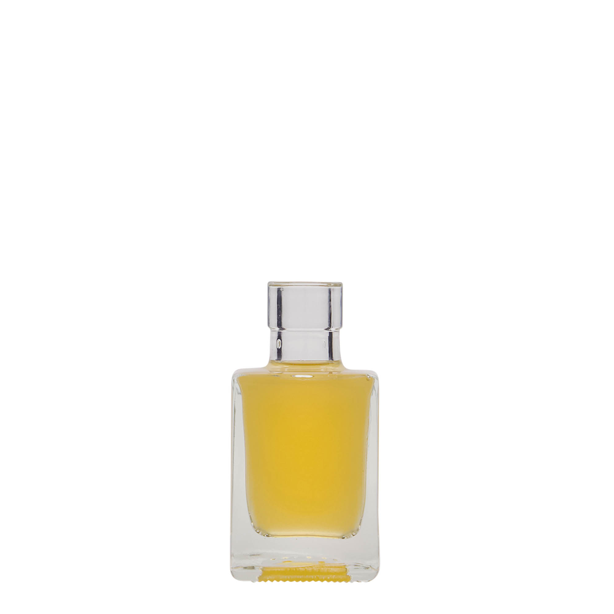 50 ml Glasflasche „Cube“, quadratisch, Mündung: Kork