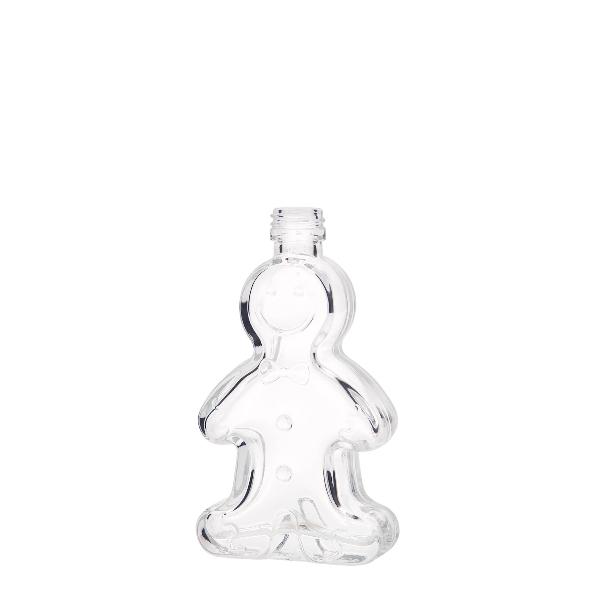 50 ml Glasflasche „Lebkuchenmann“, Mündung: PP 18