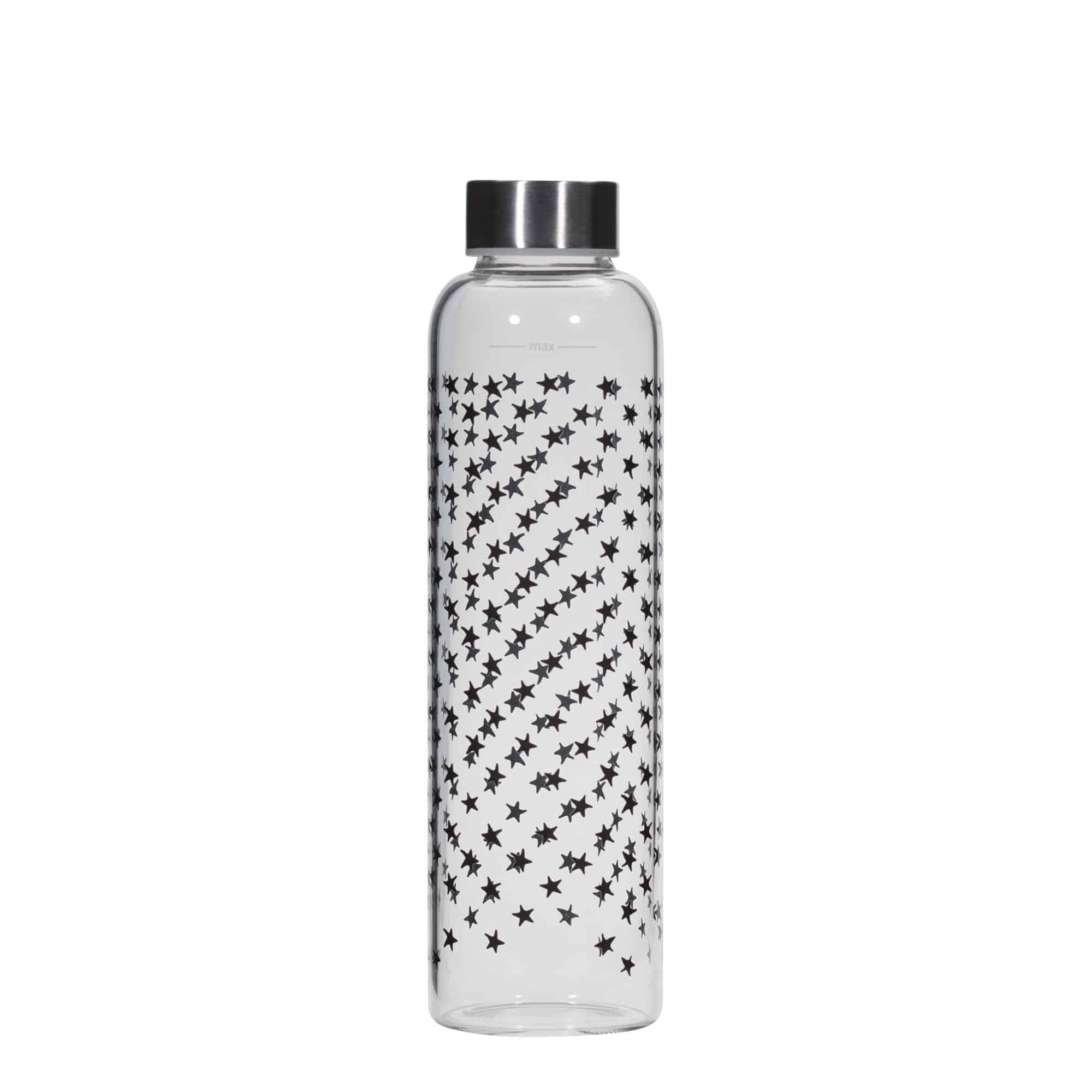 500 ml Trinkflasche 'Perseus - Schwarze Sterne', Mündung: Schraubverschluss