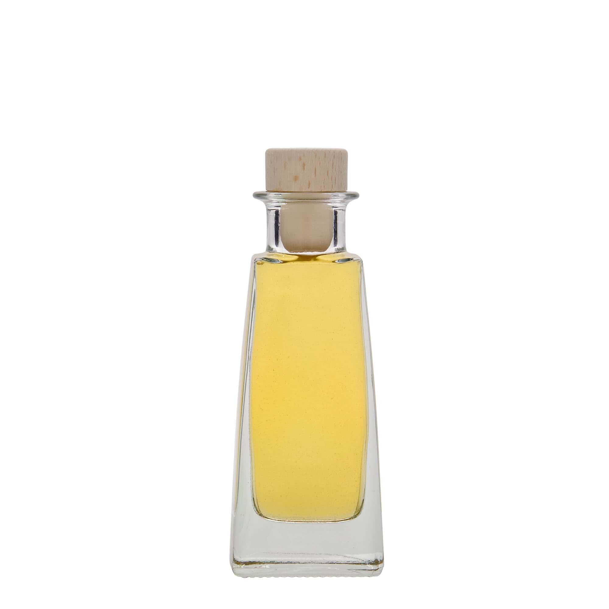 100 ml Glasflasche 'Timmy', rechteckig, Mündung: Kork