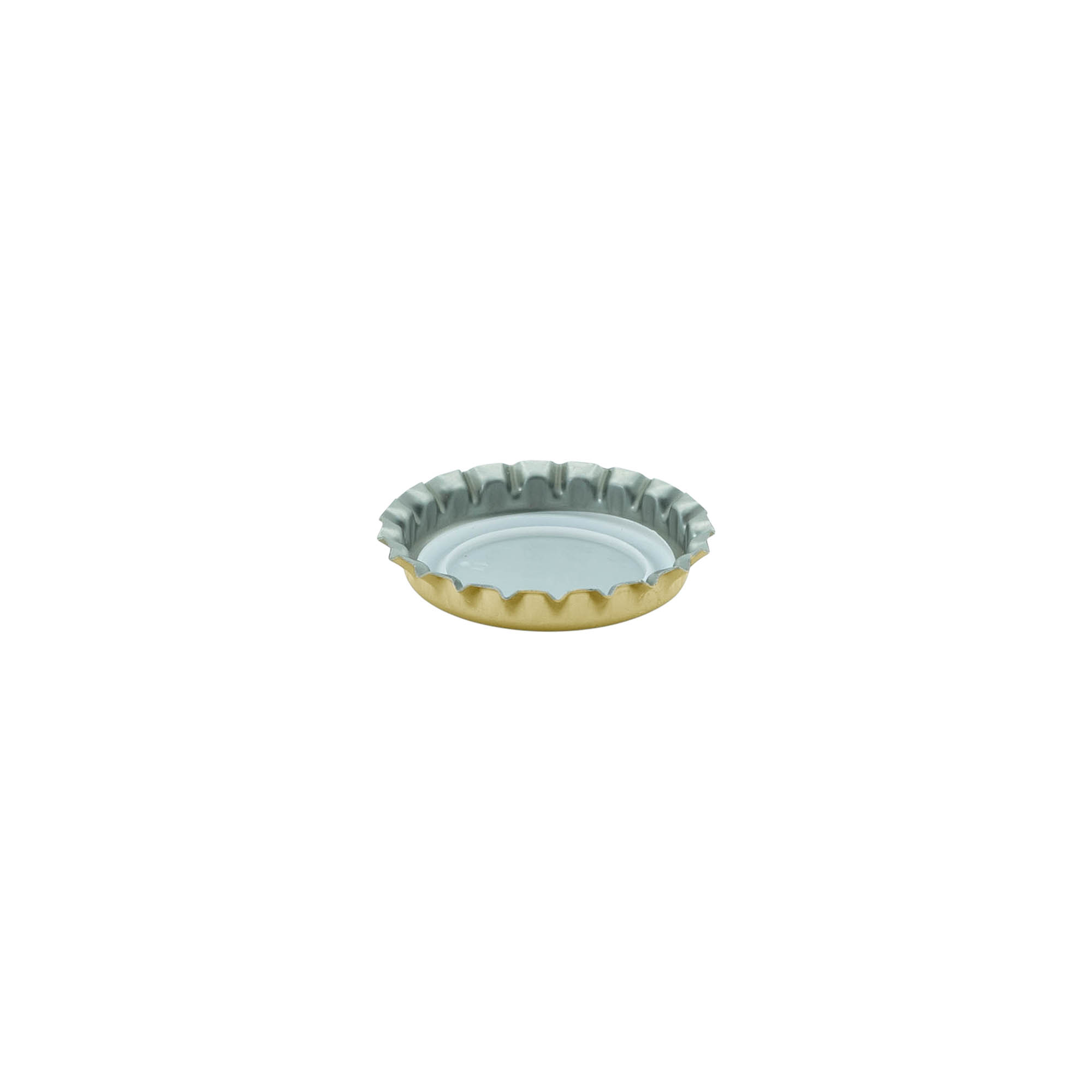 Kronkorken 26 mm, Metall, gold Kronkorken 26 mm, Metall, gold