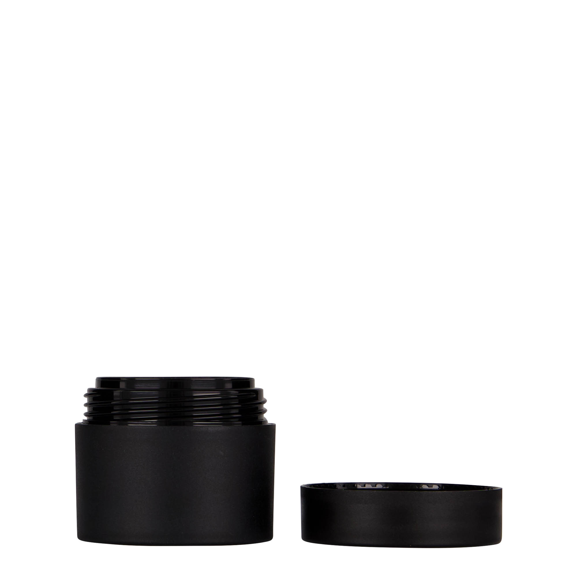 30 ml Kunststoffdose „Antonella“, PP, schwarz, Mündung: Schraubverschluss
