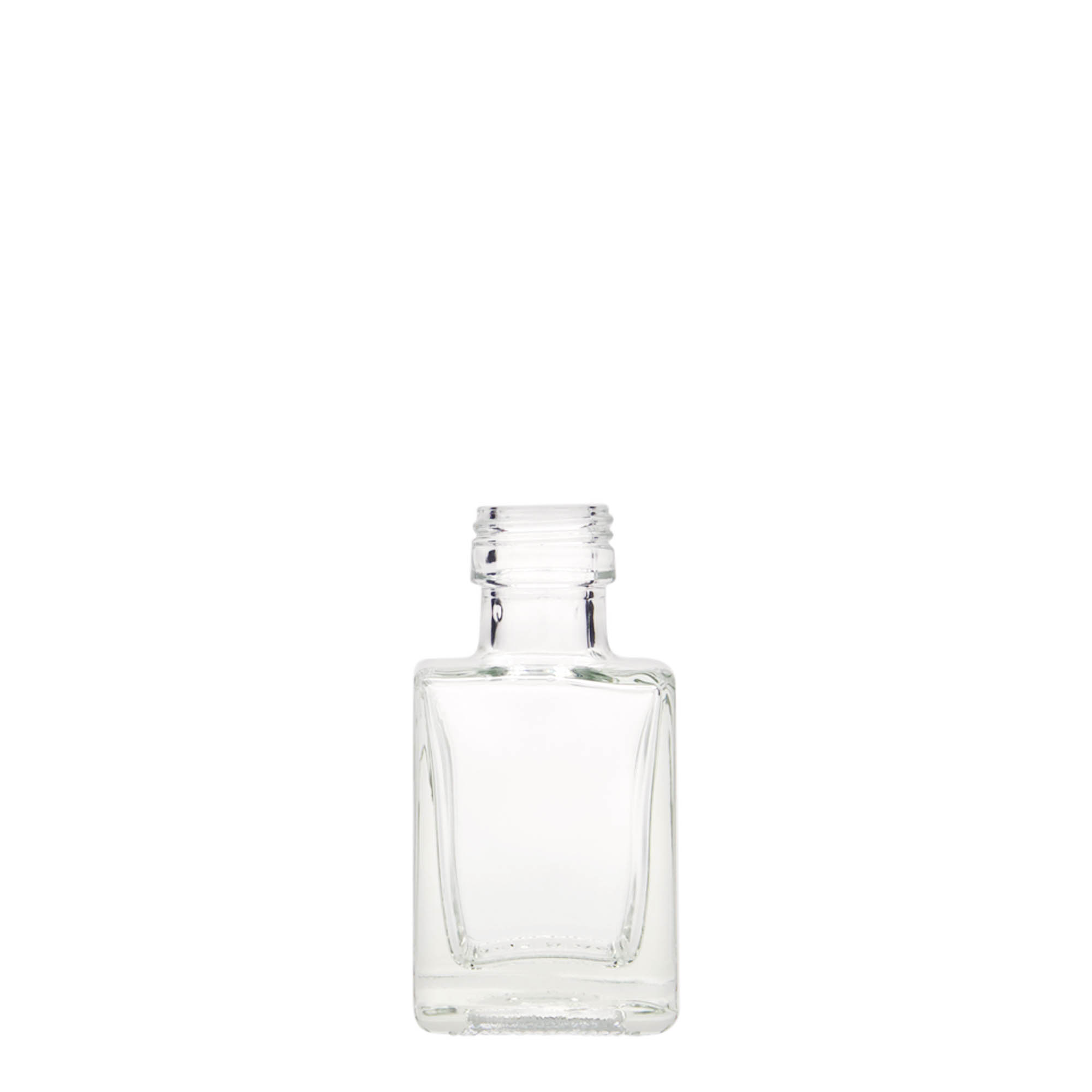 50 ml Glasflasche „Cube“, quadratisch, Mündung: PP 24