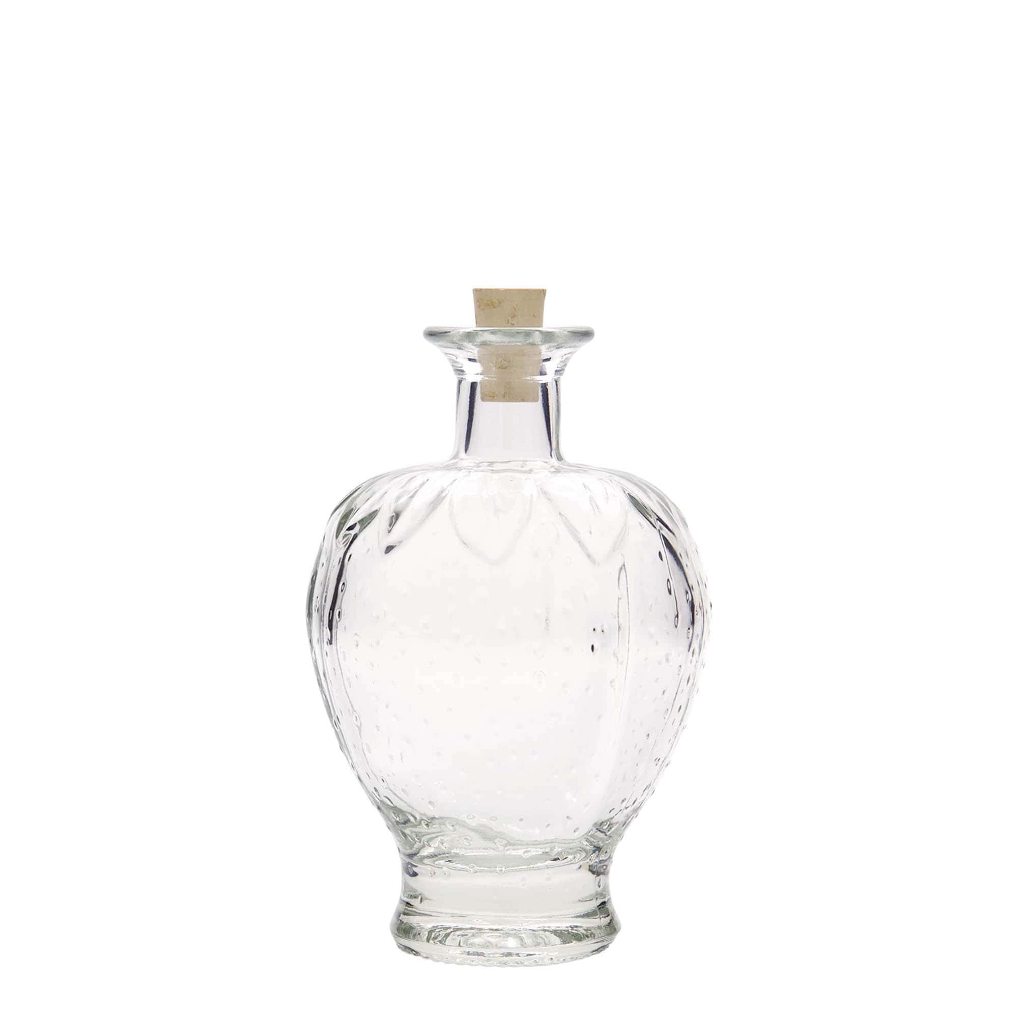 200 ml Glasflasche 'Erdbeere', Mündung: Kork