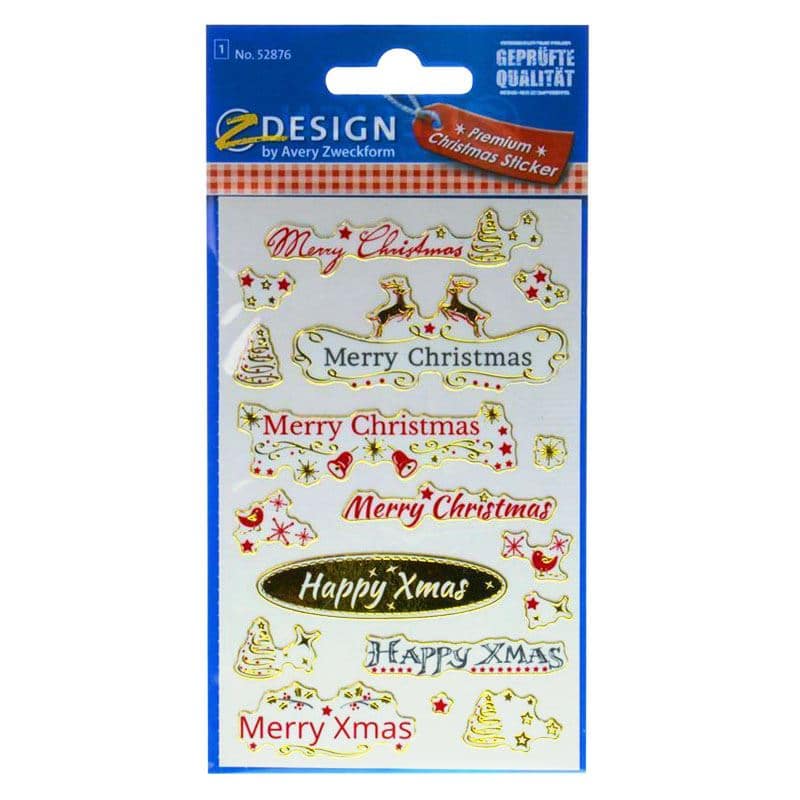 Zweckform Sticker 'Merry Christmas', Papier, mehrfarbig Zweckform Sticker 'Merry Christmas', Papier, mehrfarbig