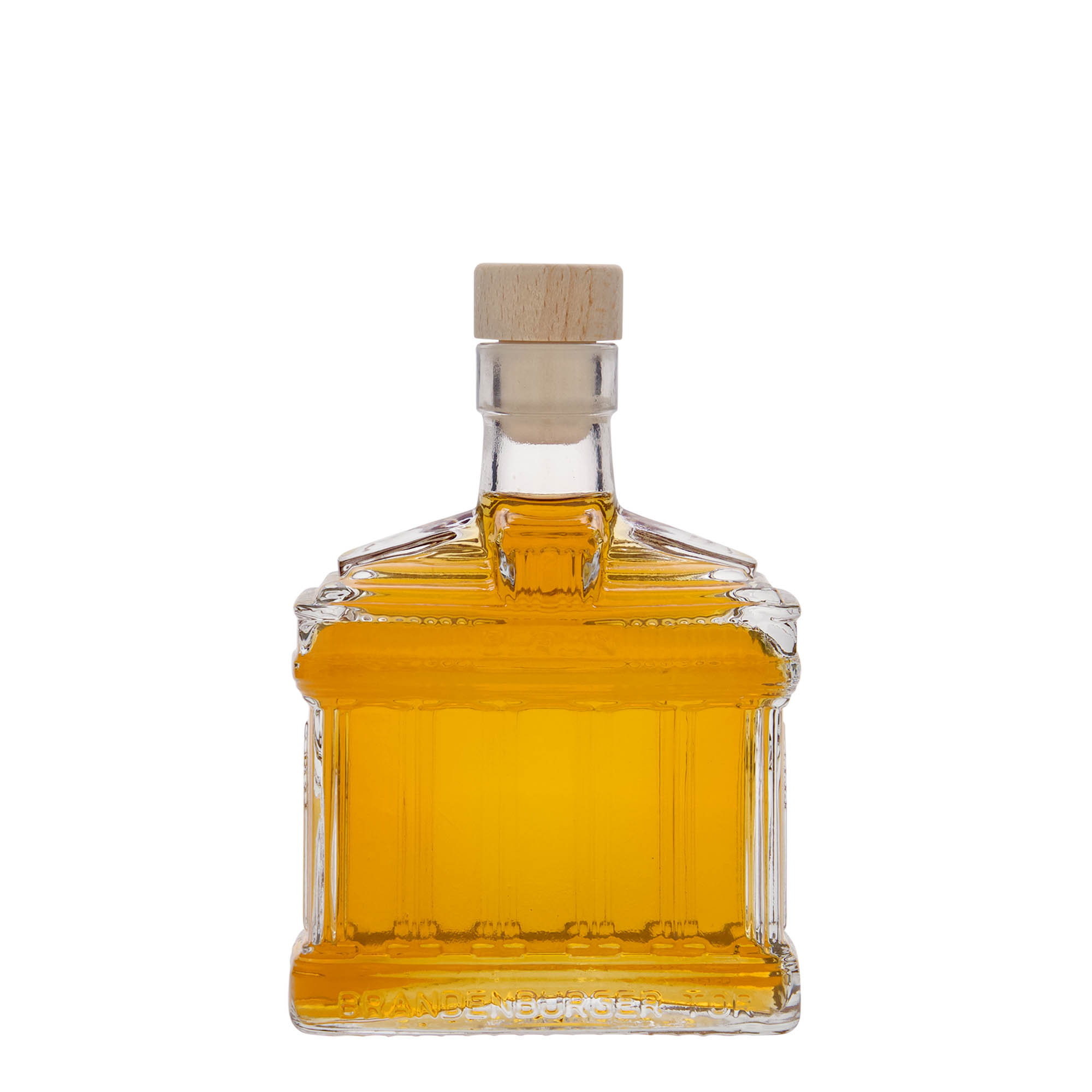 200 ml Glasflasche 'Brandenburger Tor', Mündung: Kork