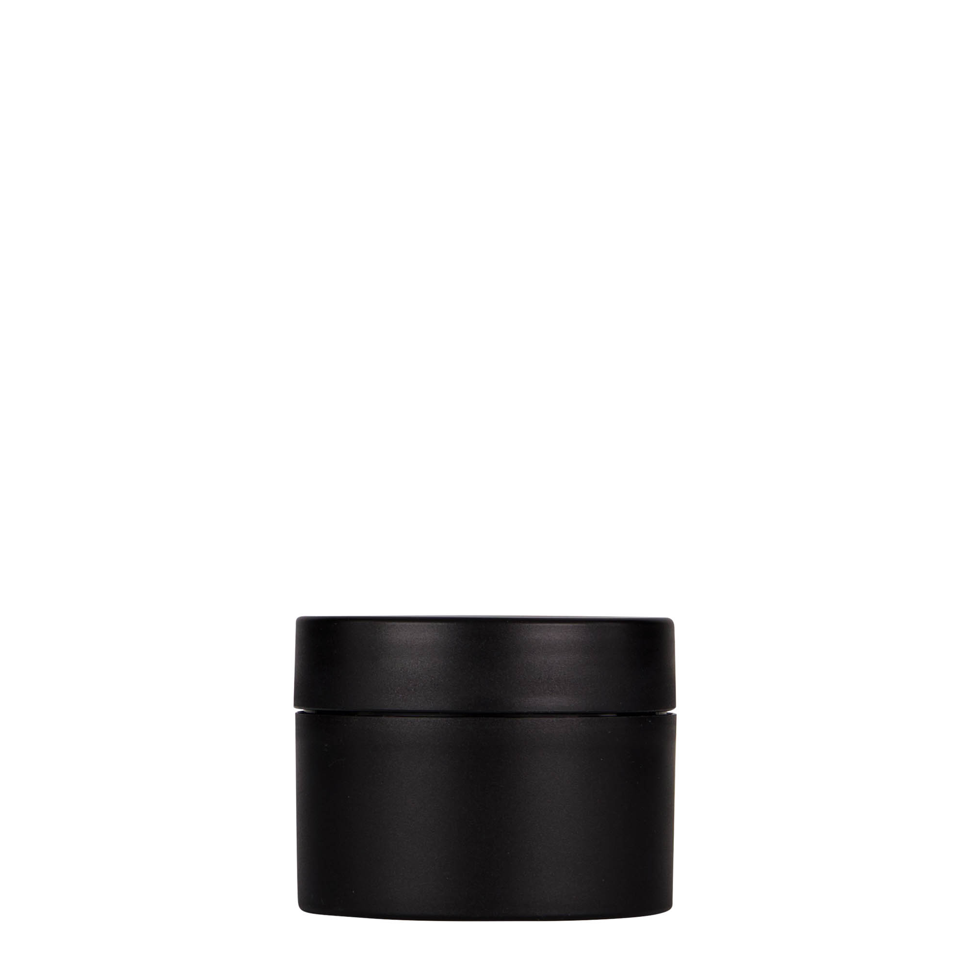 50 ml Kunststoffdose „Antonella“, PP, schwarz, Mündung: Schraubverschluss