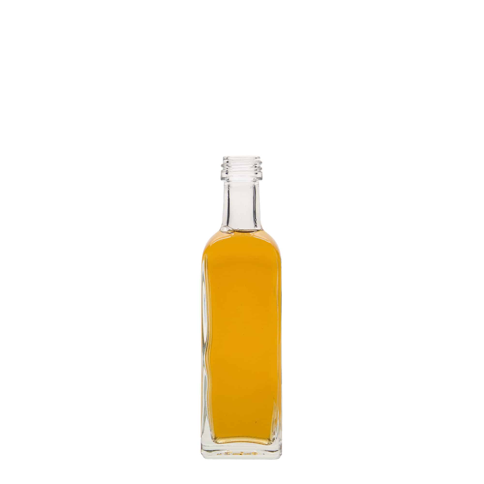 60 ml Glasflasche 'Marasca', quadratisch, Mündung: PP 18 60 ml Glasflasche 'Marasca', quadratisch, Mündung: PP 18