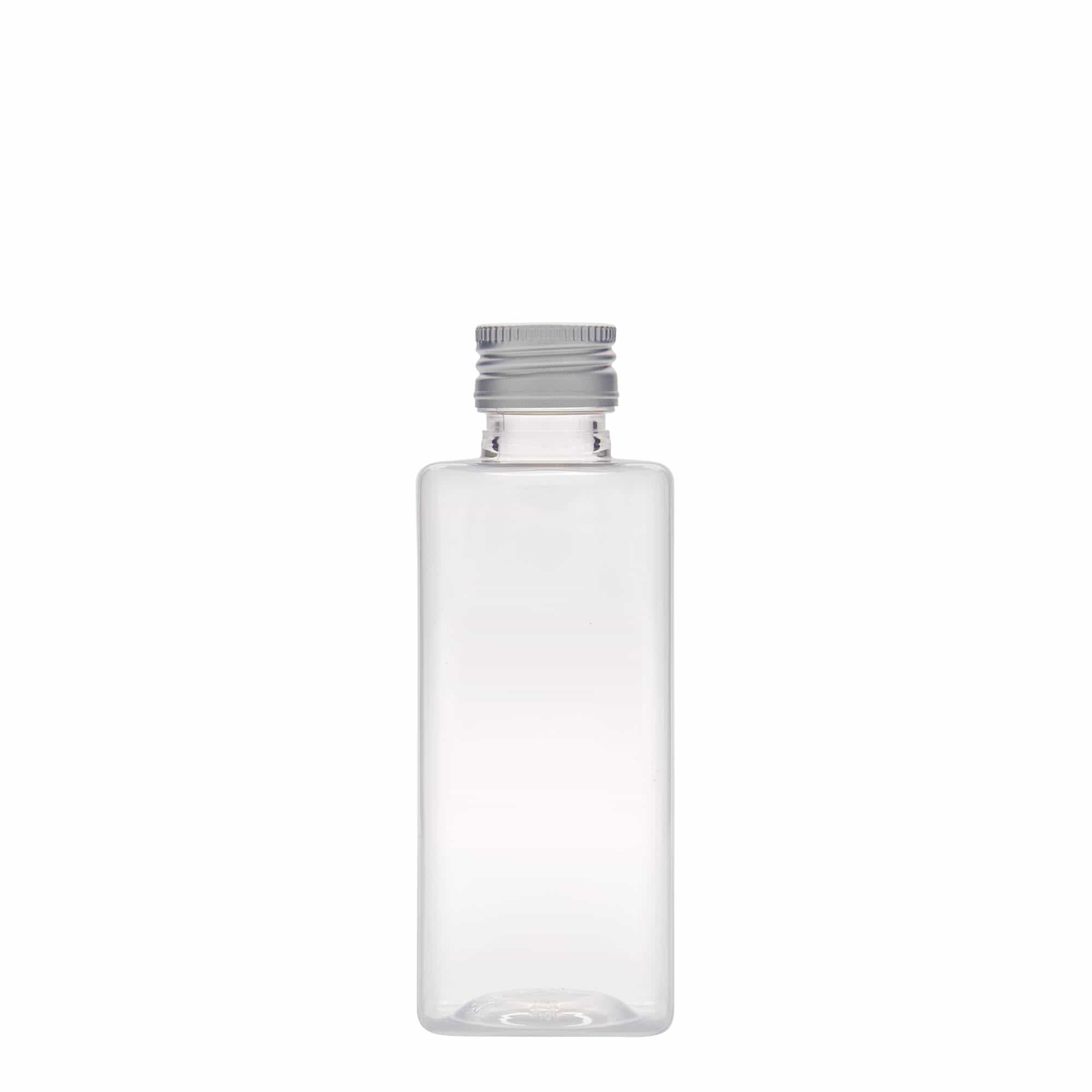 250 ml PET-Flasche 'Karl', quadratisch, Kunststoff, Mündung: PP 28
