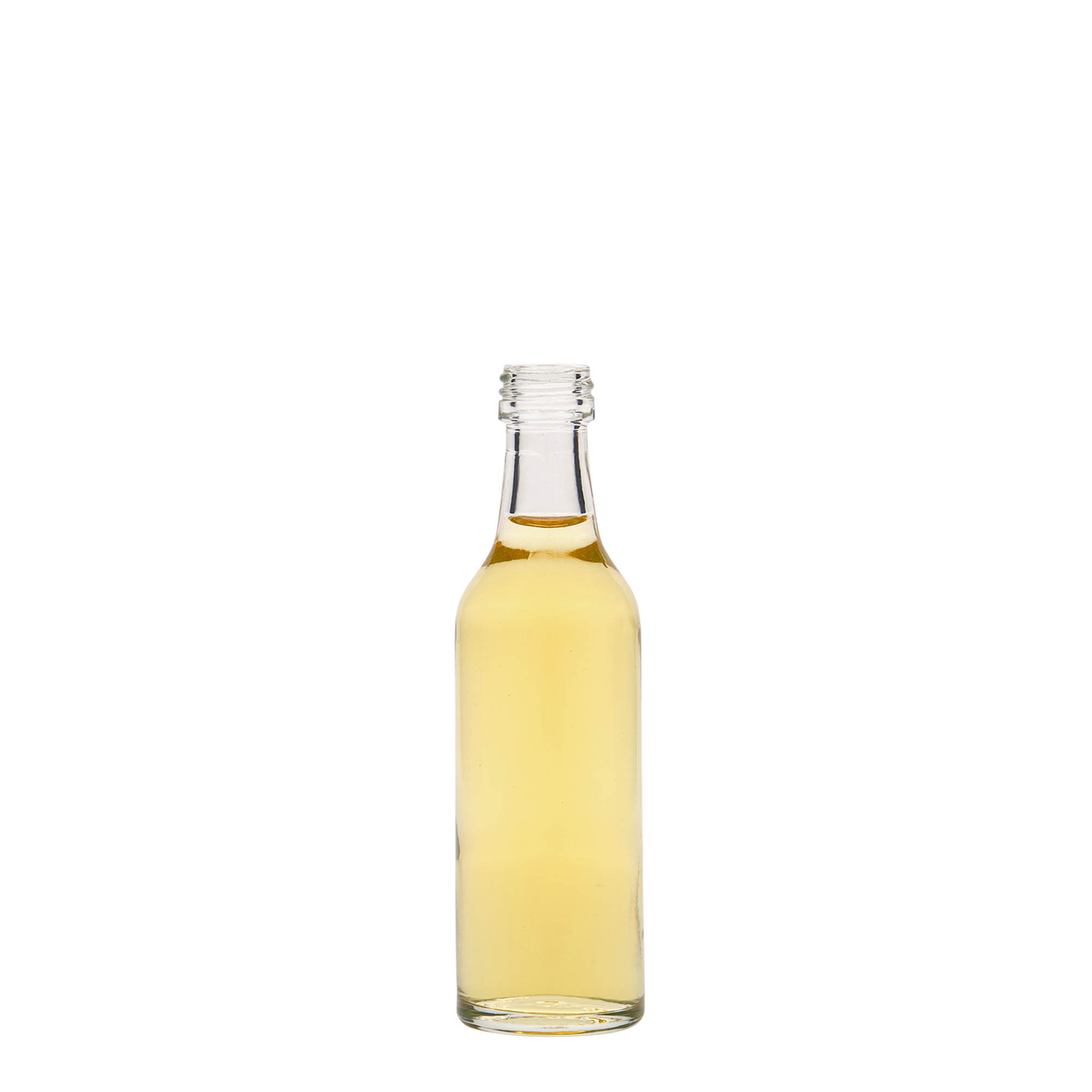 50 ml Glasflasche Geradhals, Mündung: PP 18 50 ml Glasflasche Geradhals, Mündung: PP 18
