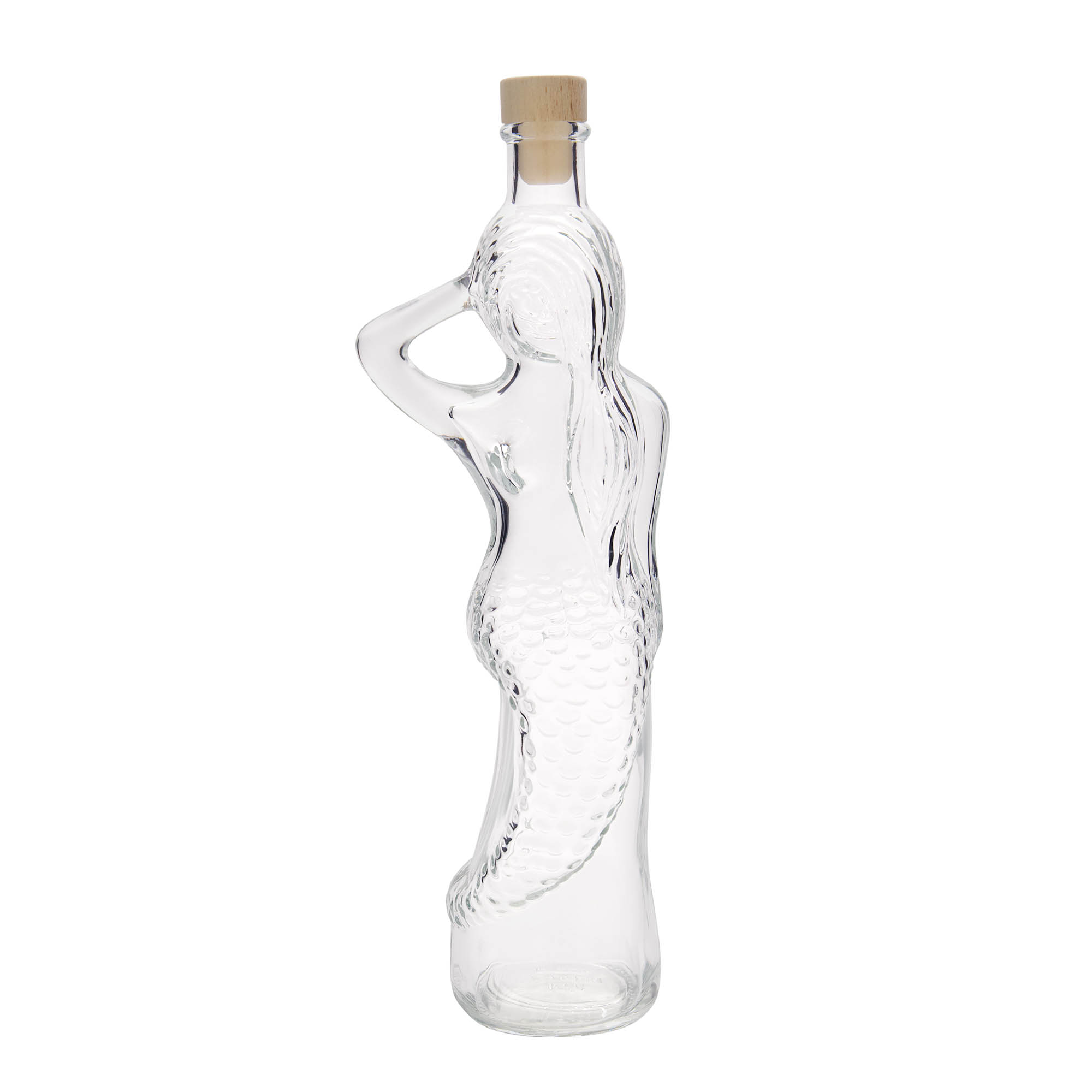 500 ml Glasflasche 'Meerjungfrau', Mündung: Kork 500 ml Glasflasche 'Meerjungfrau', Mündung: Kork