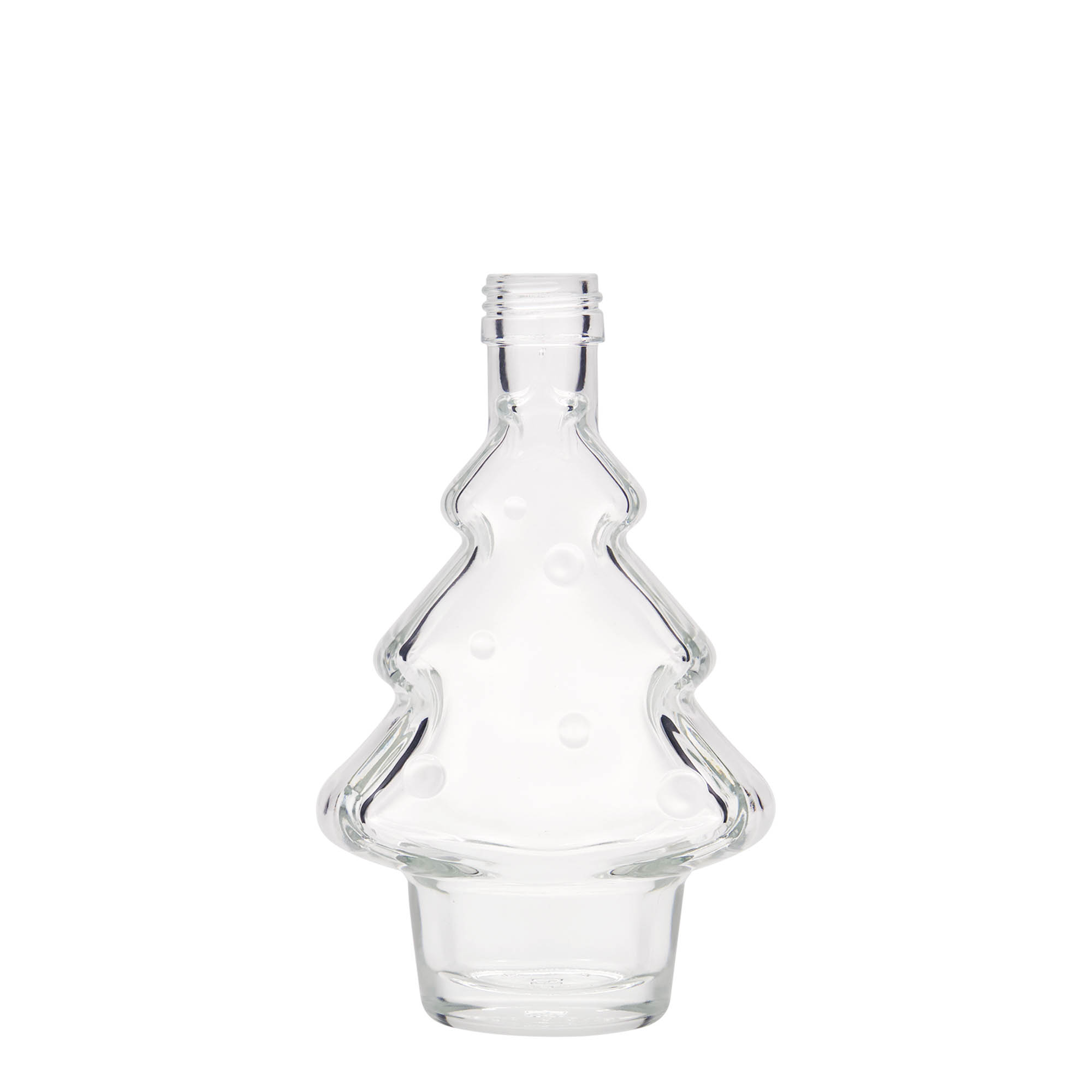 200 ml Glasflasche „Tannenbaum“, Mündung: PP 28