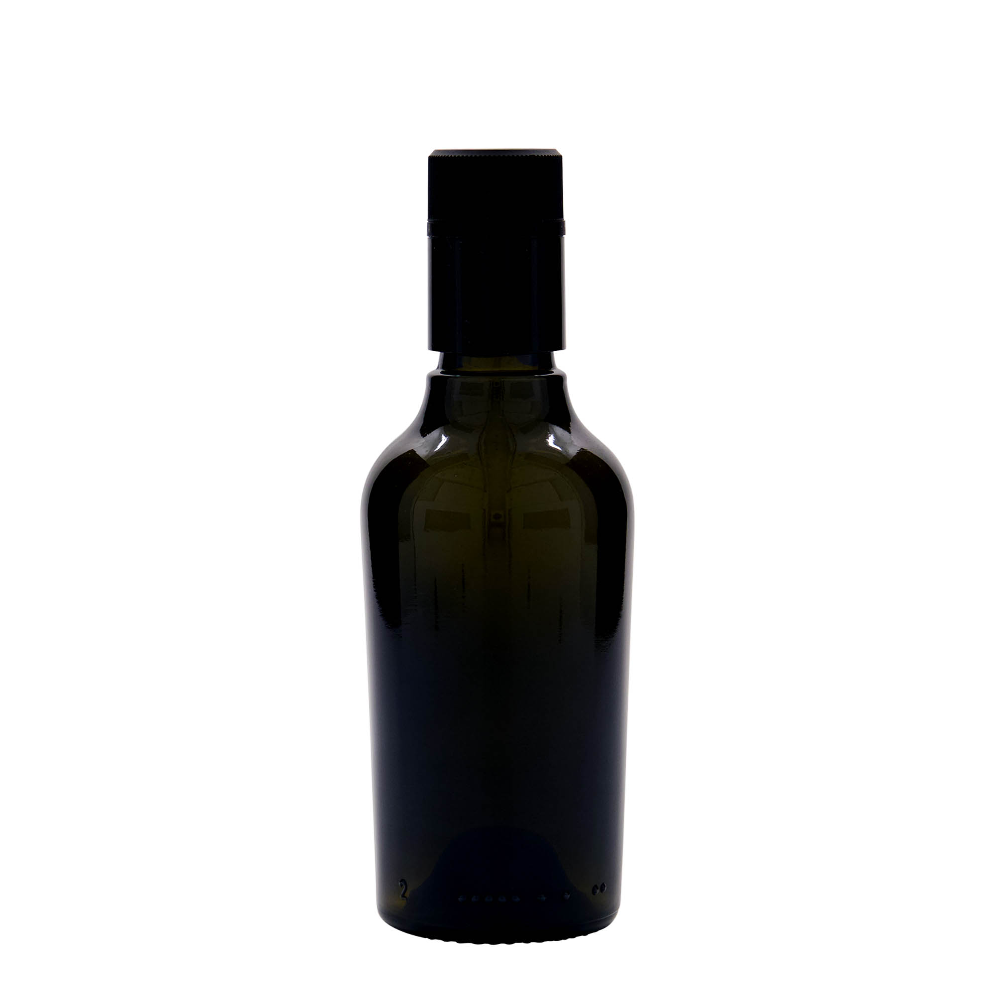 250 ml Essig-/Ölflasche „Oleum“, Glas, antikgrün, Mündung: DOP