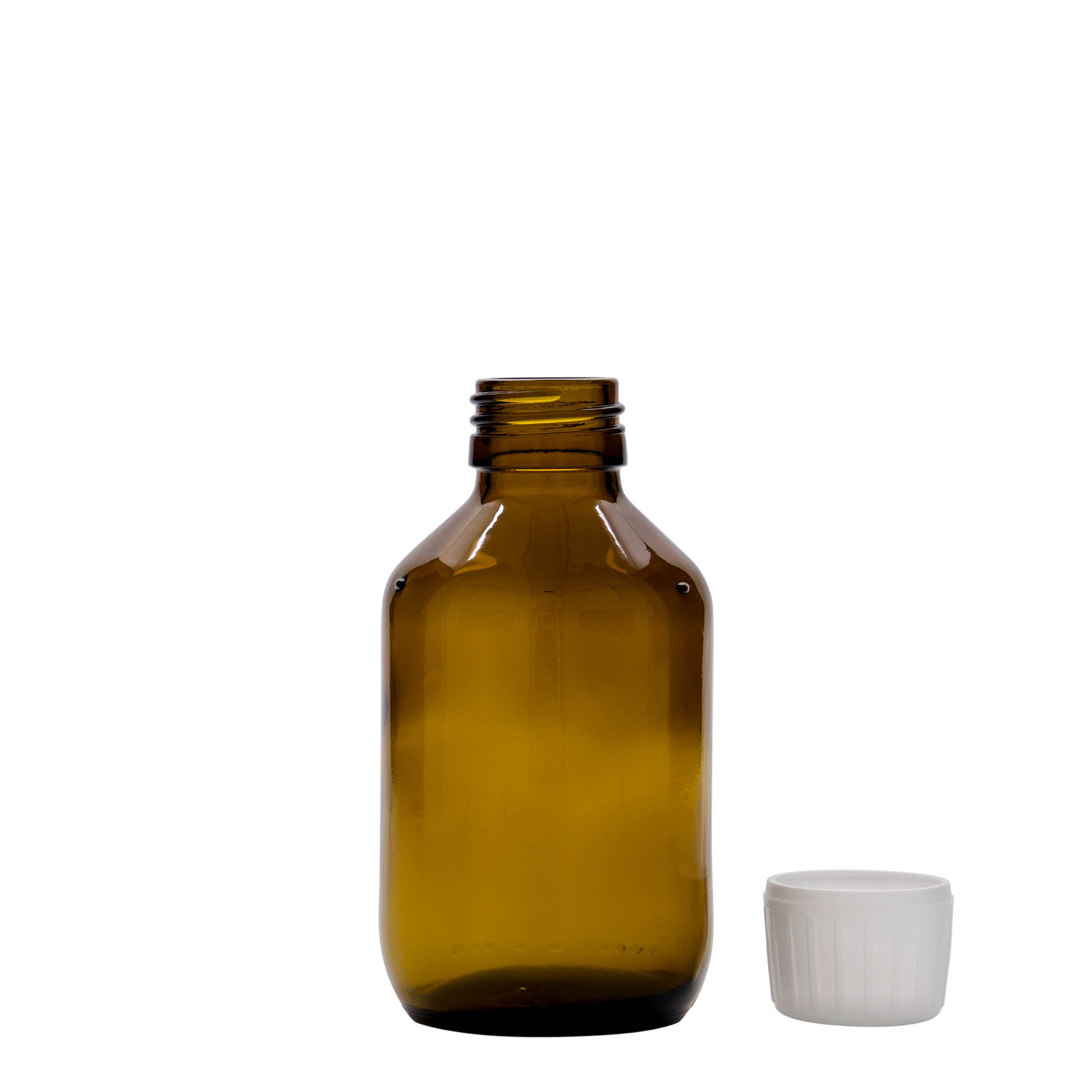 150 ml Medizinflasche, braun, Glas, Mündung: PP 28 150 ml Medizinflasche, braun, Glas, Mündung: PP 28