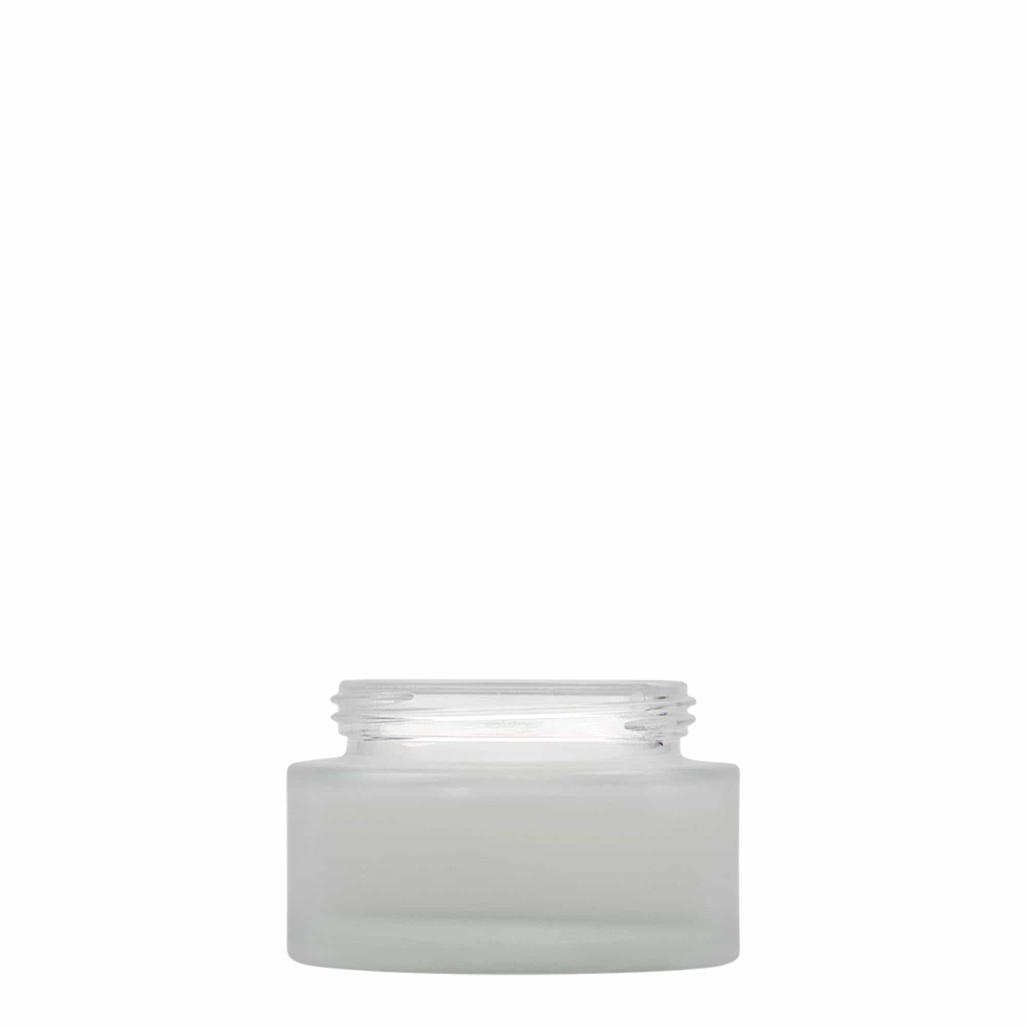 50 ml Tiegel „Platin Edition“, Glas, geeist, Mündung: Schraubverschluss