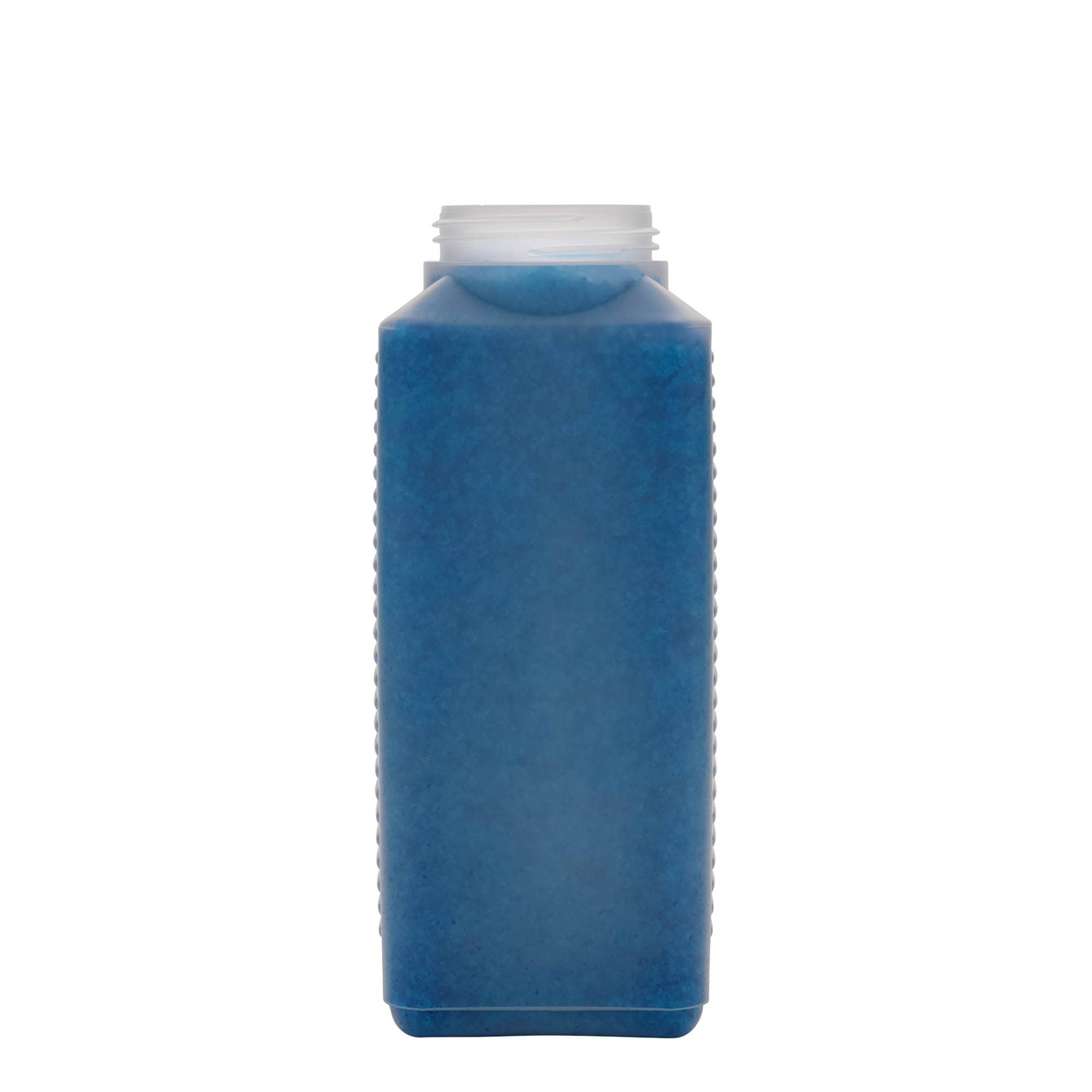 1.000 ml Weithalsflasche, rechteckig, HDPE-Kunststoff, natur, Mündung: DIN 60 EPE