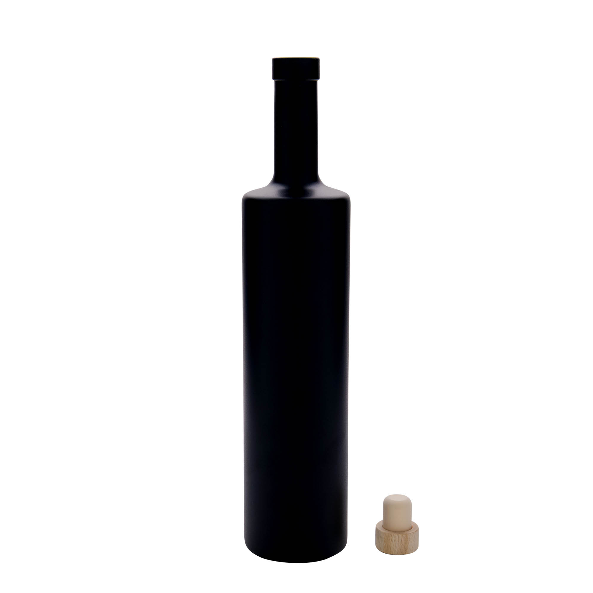 700 ml Glasflasche 'Centurio', schwarz, Mündung: Kork 700 ml Glasflasche 'Centurio', schwarz, Mündung: Kork