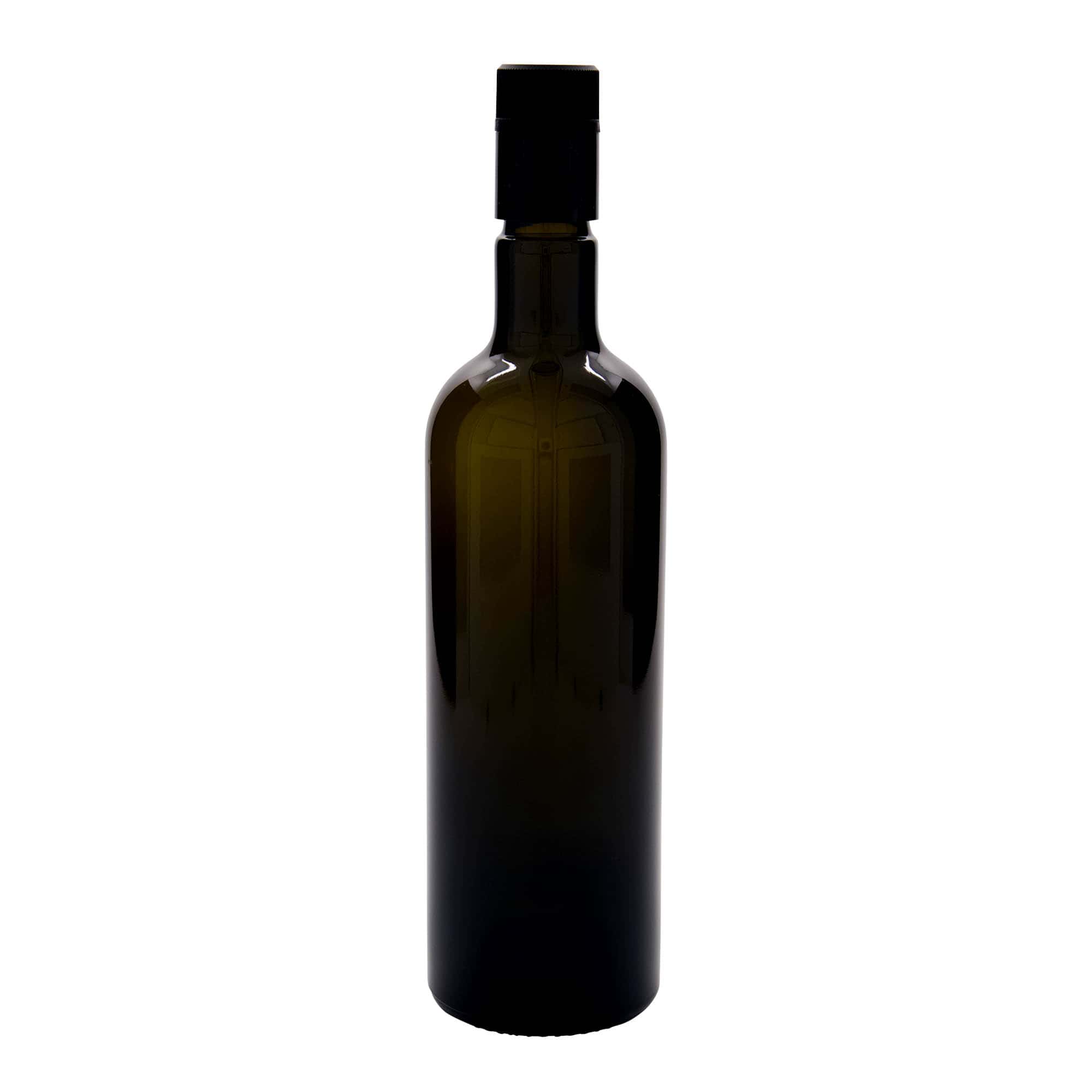 750 ml Essig-/Ölflasche „Willy New“, Glas, antikgrün, Mündung: DOP