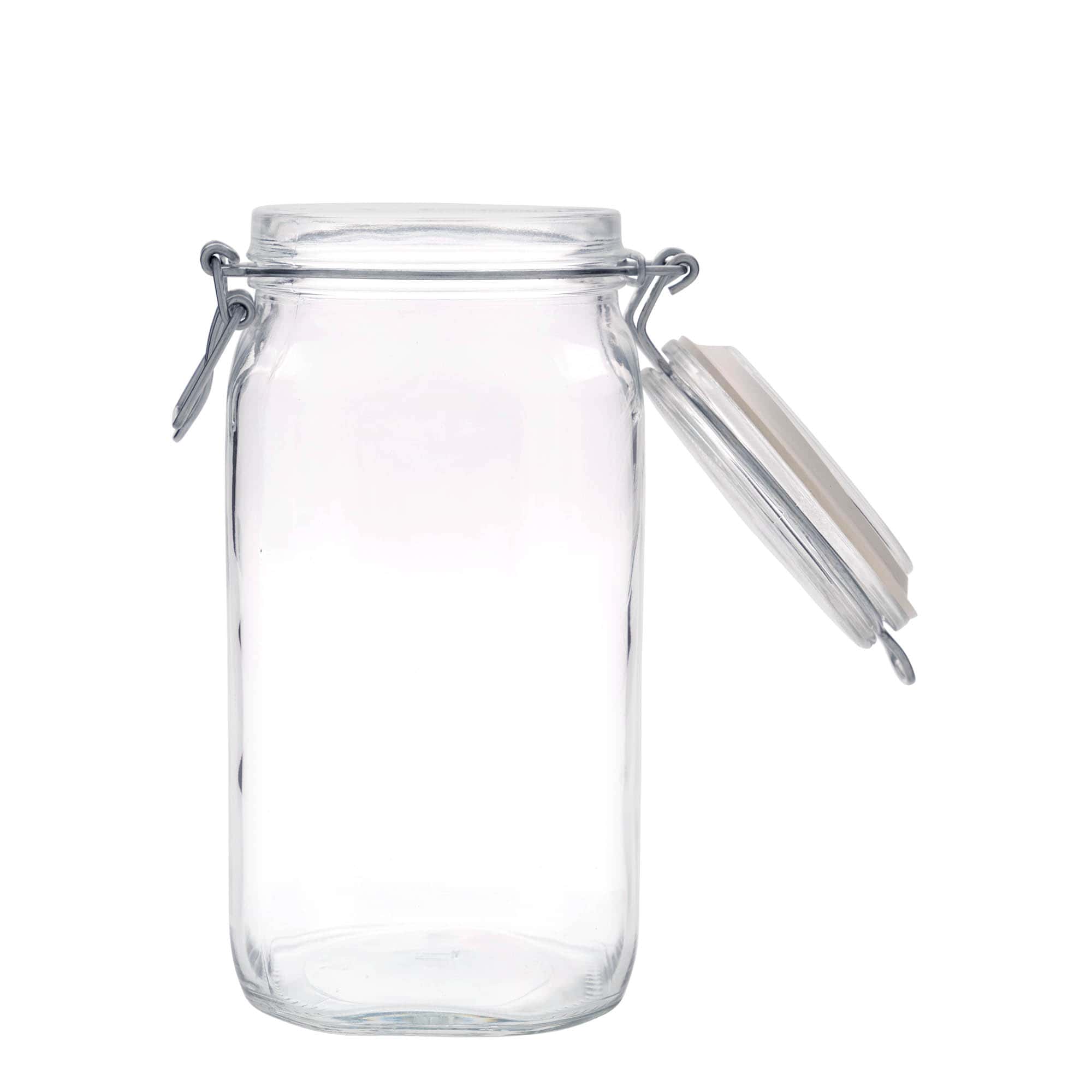 1.500 ml Drahtbügelglas 'Fido', quadratisch, Mündung: Drahtbügelverschluss 1.500 ml Drahtbügelglas 'Fido', quadratisch, Mündung: Drahtbügelverschluss
