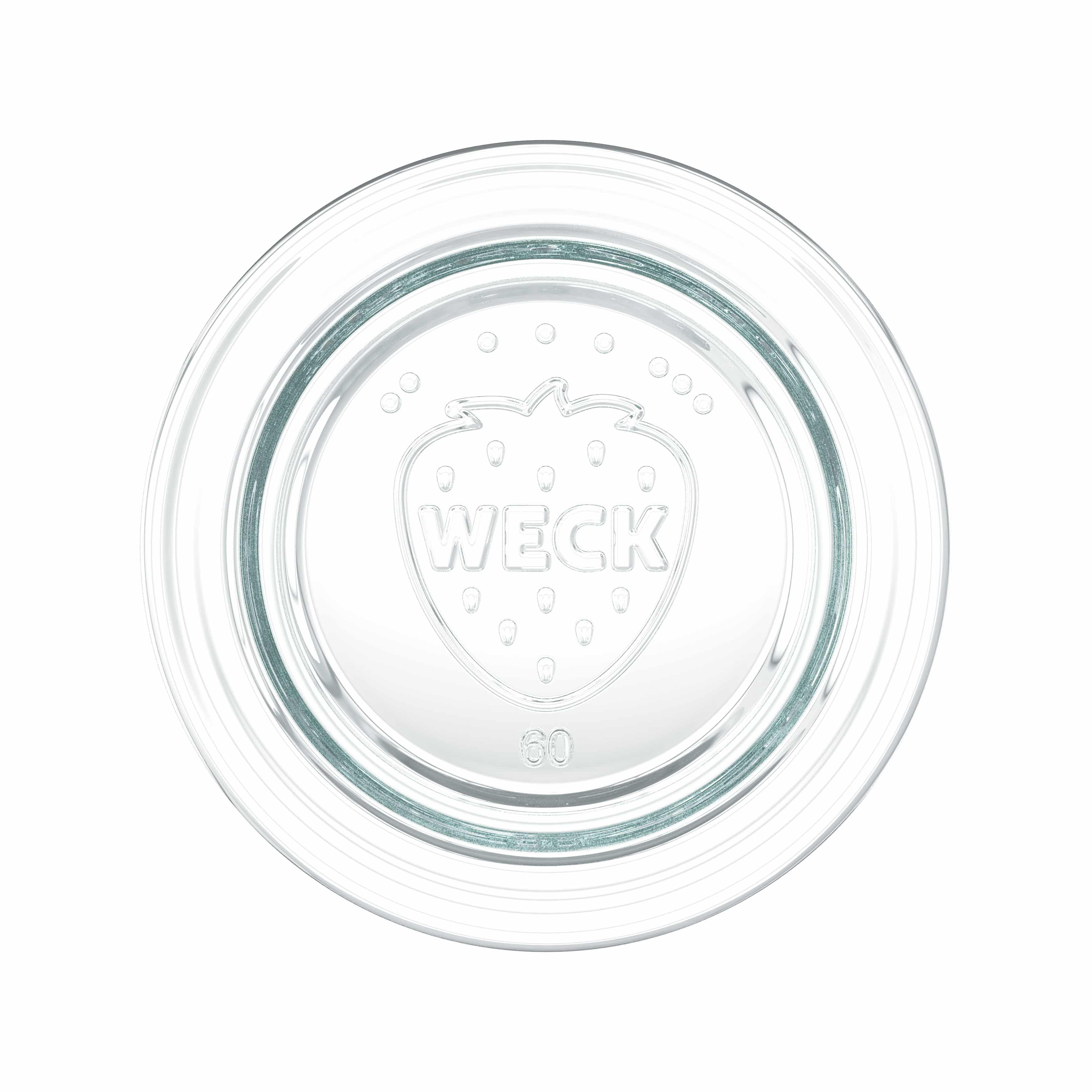 6x 600 ml WECK-Zylinderglas mit Glasdeckel RR 60