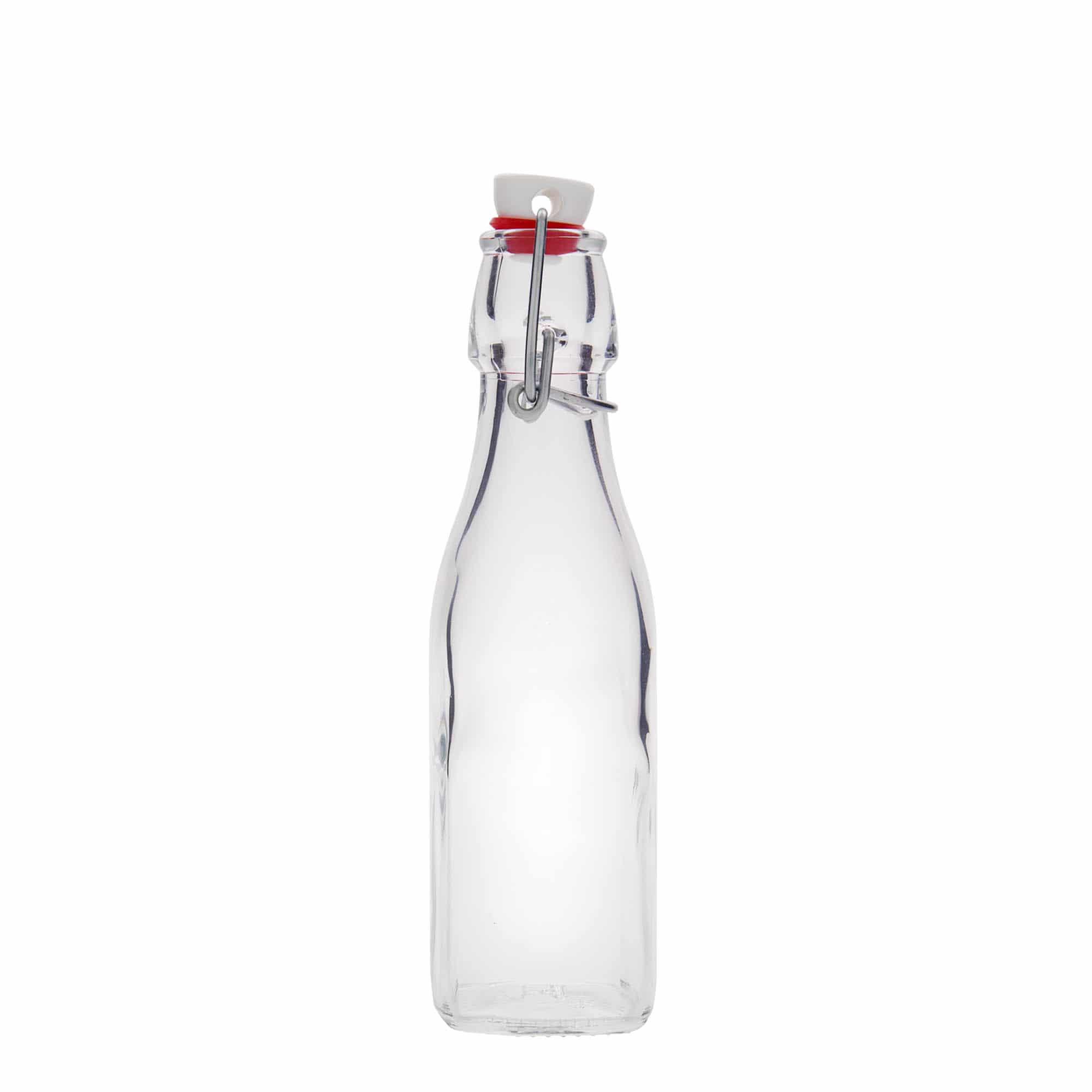 250 ml Glasflasche „Swing“, quadratisch, Mündung: Bügelverschluss