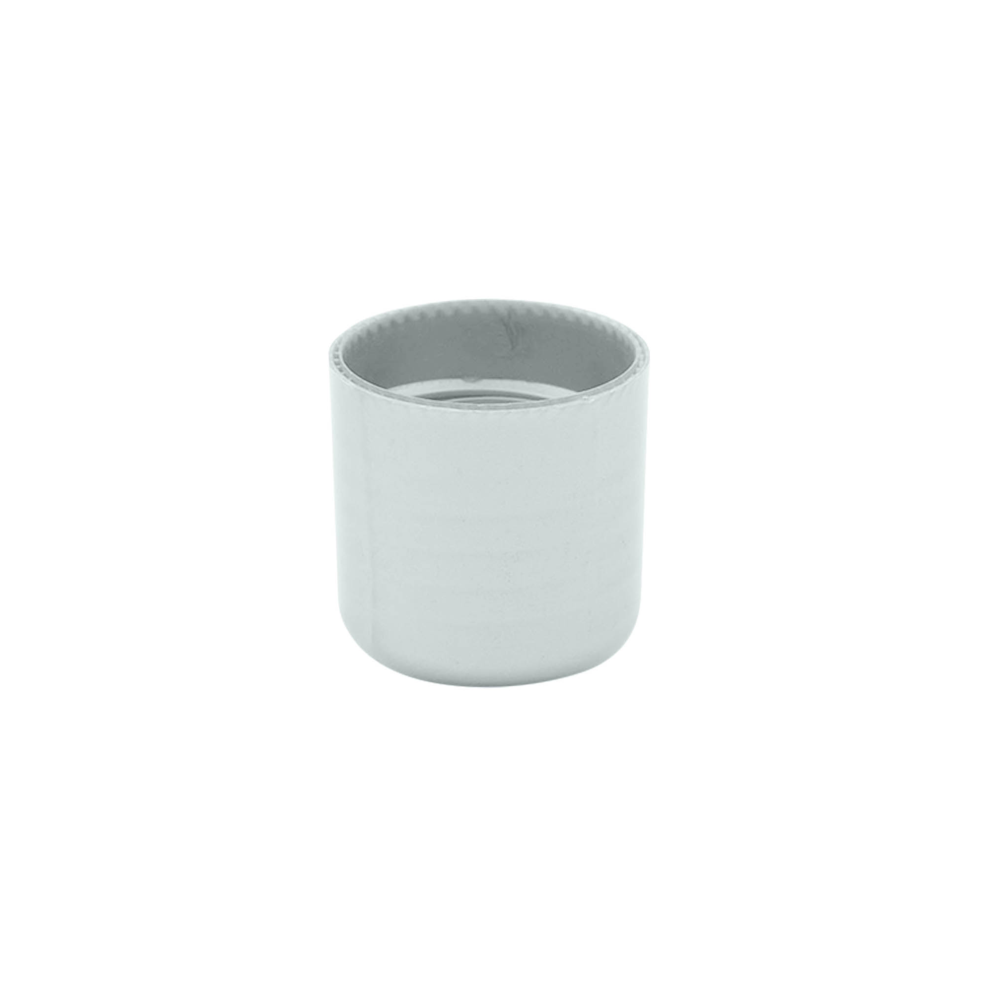 Schraubverschluss mit Spritzeinsatz, PP-Kunststoff, silber, für Mündung: 24/410
