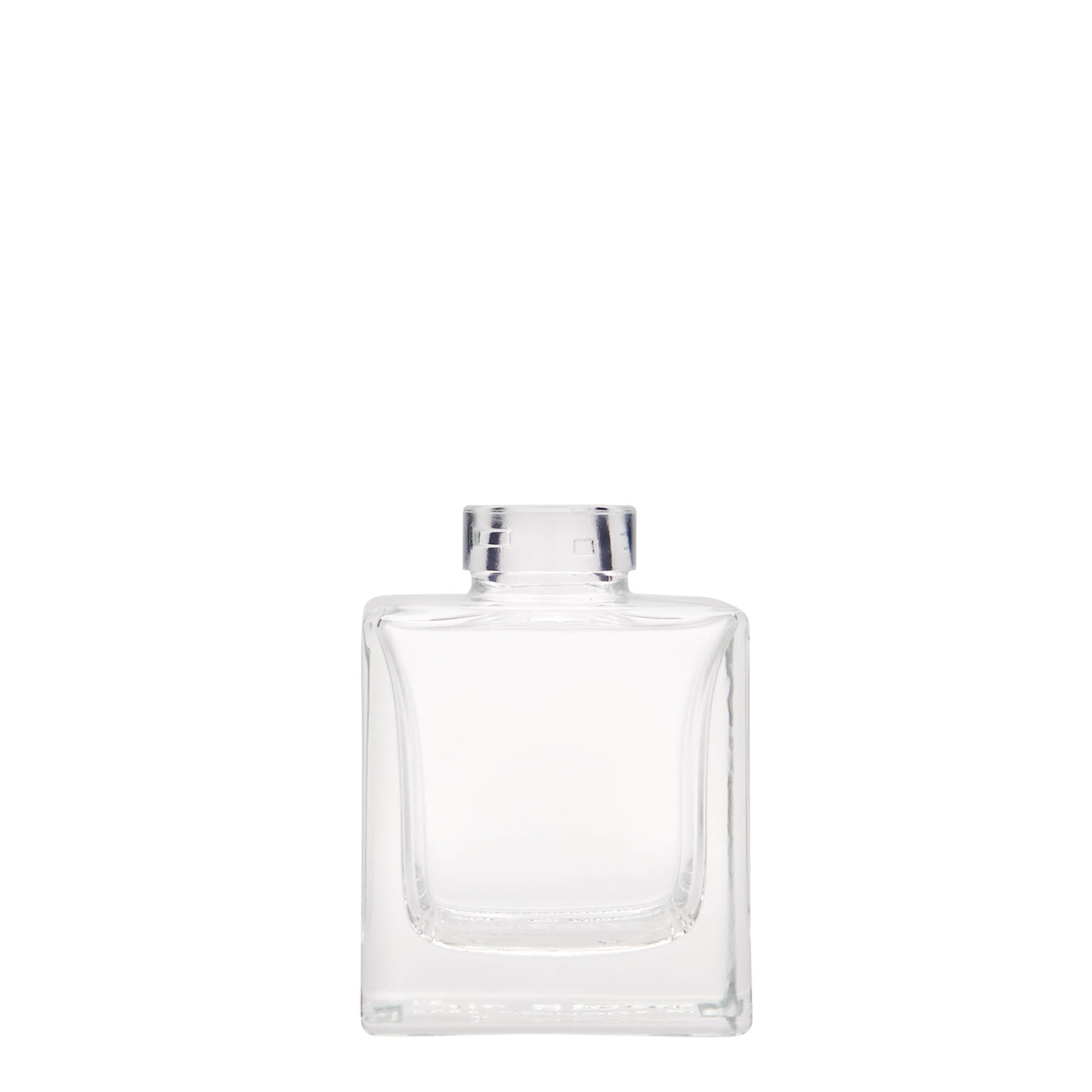 100 ml Glasflasche „Cube“, quadratisch, Mündung: Kork