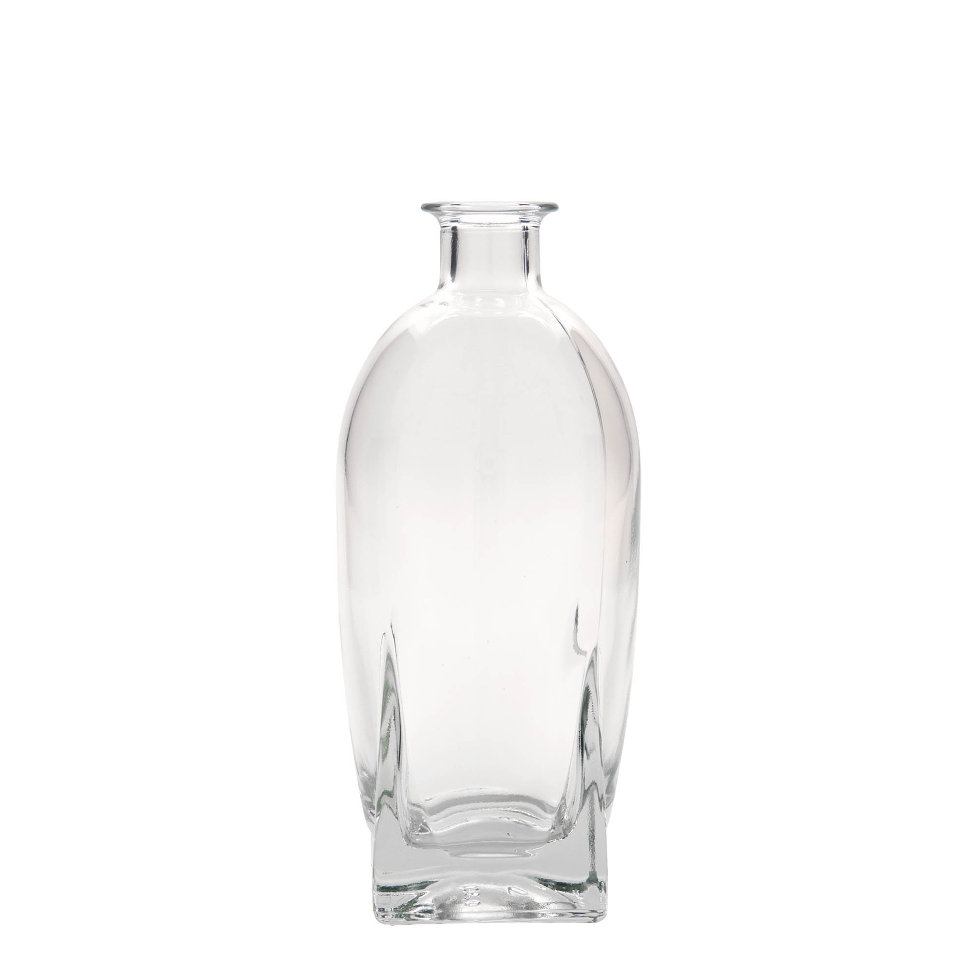500 ml Glasflasche 'Zino', quadratisch, Mündung: Kork 500 ml Glasflasche 'Zino', quadratisch, Mündung: Kork