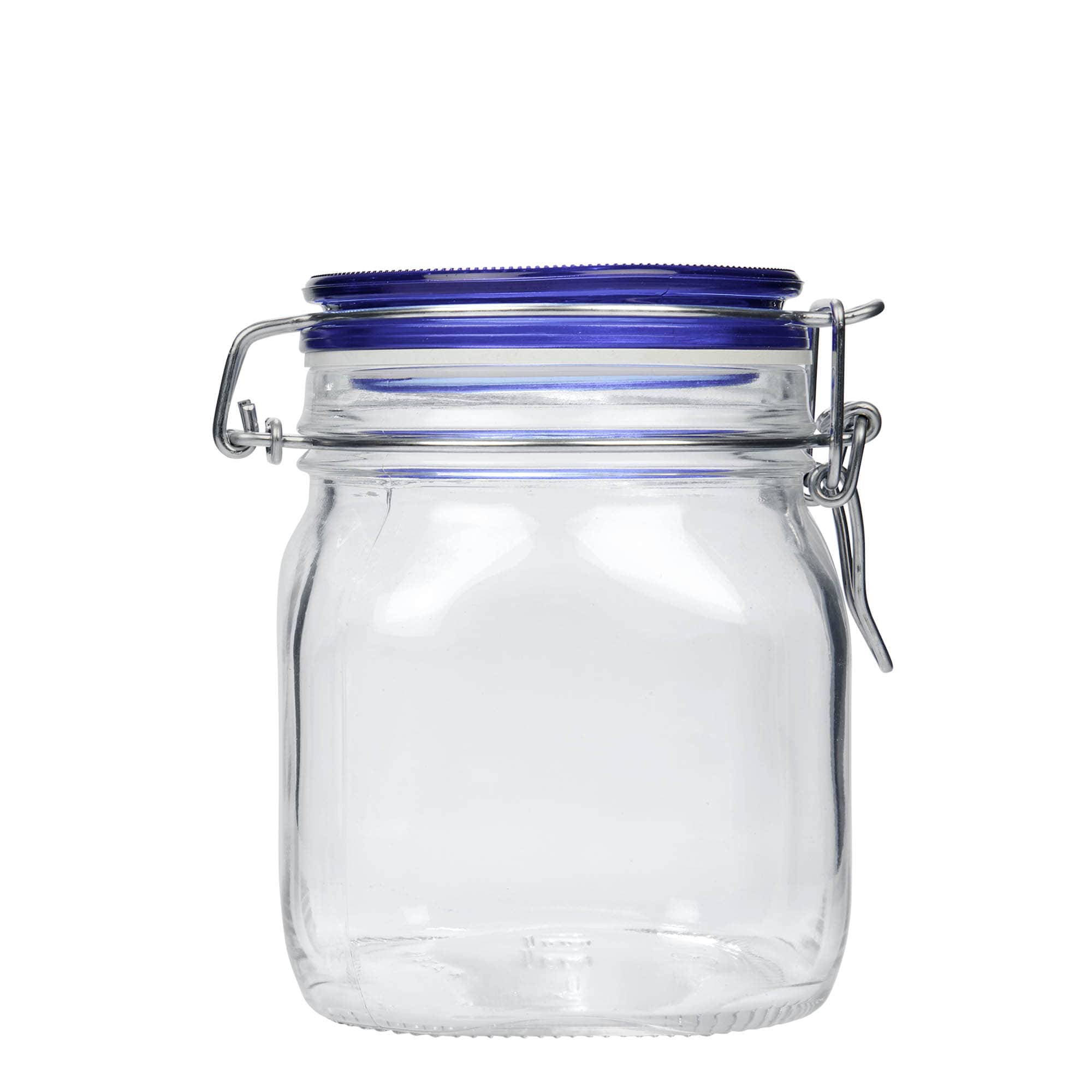 750 ml Drahtbügelglas 'Fido' Blue Top, quadratisch, Mündung: Drahtbügelverschluss 750 ml Drahtbügelglas 'Fido' Blue Top, quadratisch, Mündung: Drahtbügelverschluss