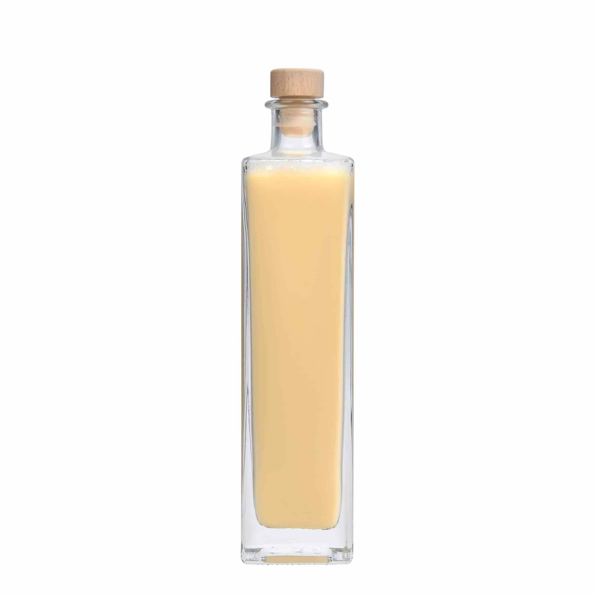 500 ml Glasflasche 'Rafaello', quadratisch, Mündung: Kork