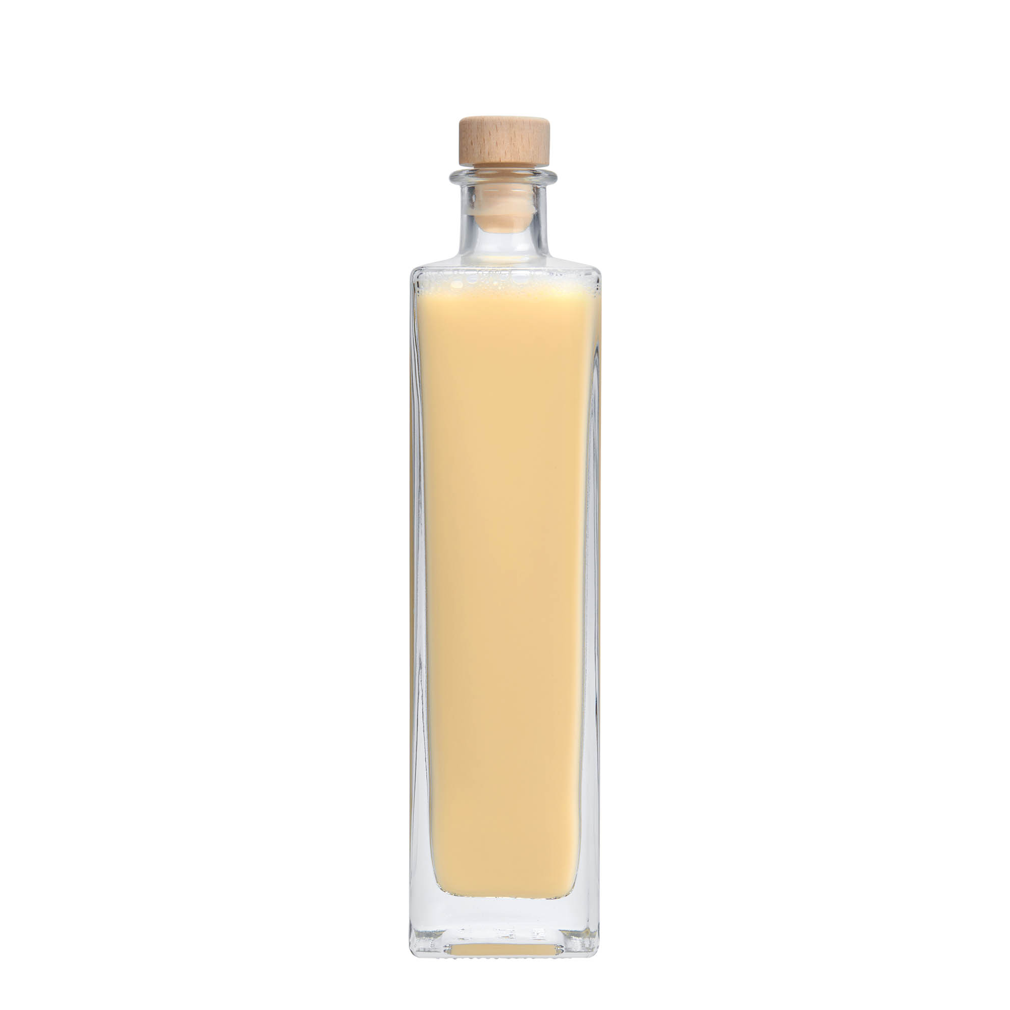 500 ml Glasflasche „Rafaello“, quadratisch, Mündung: Kork