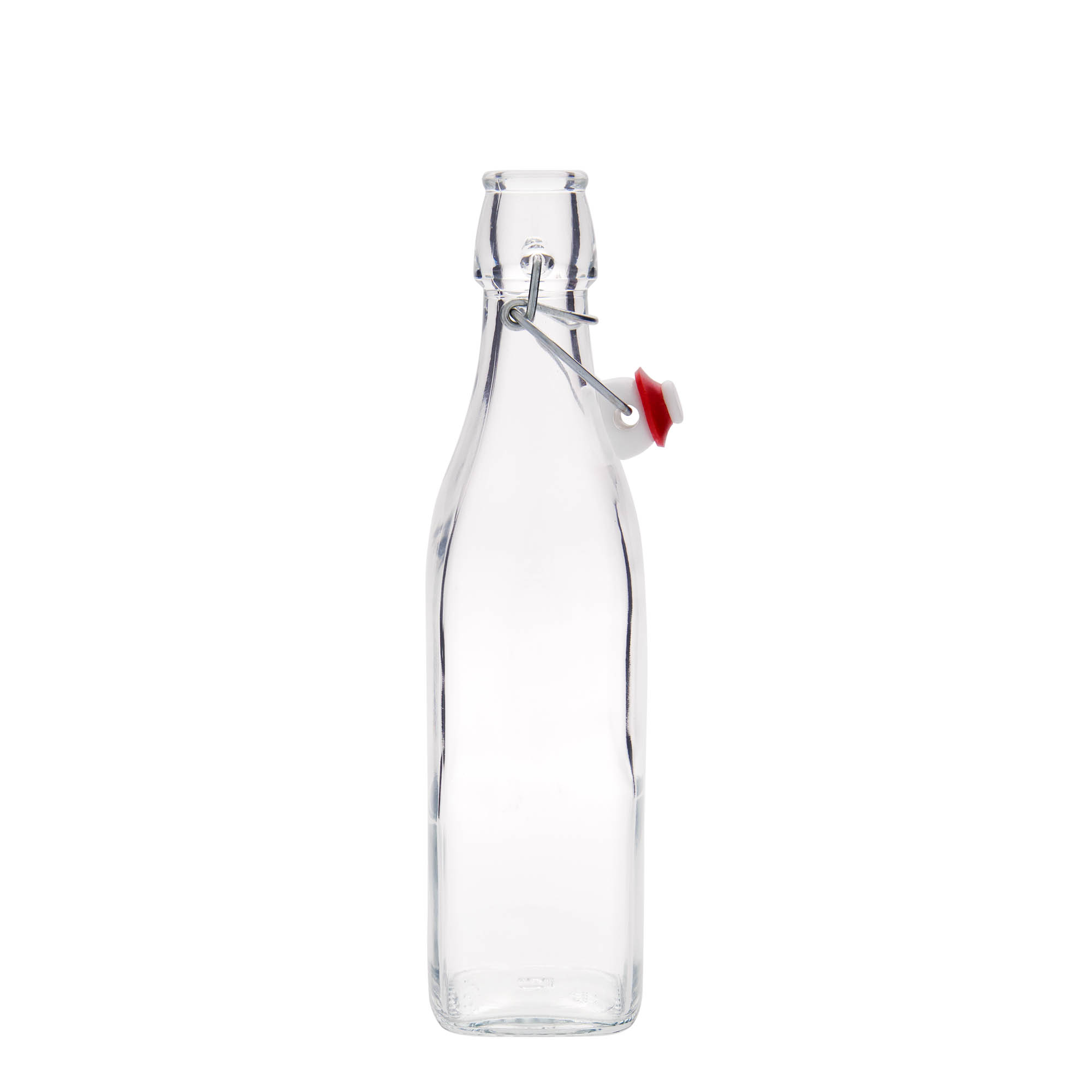 500 ml Glasflasche „Swing“, quadratisch, Mündung: Bügelverschluss
