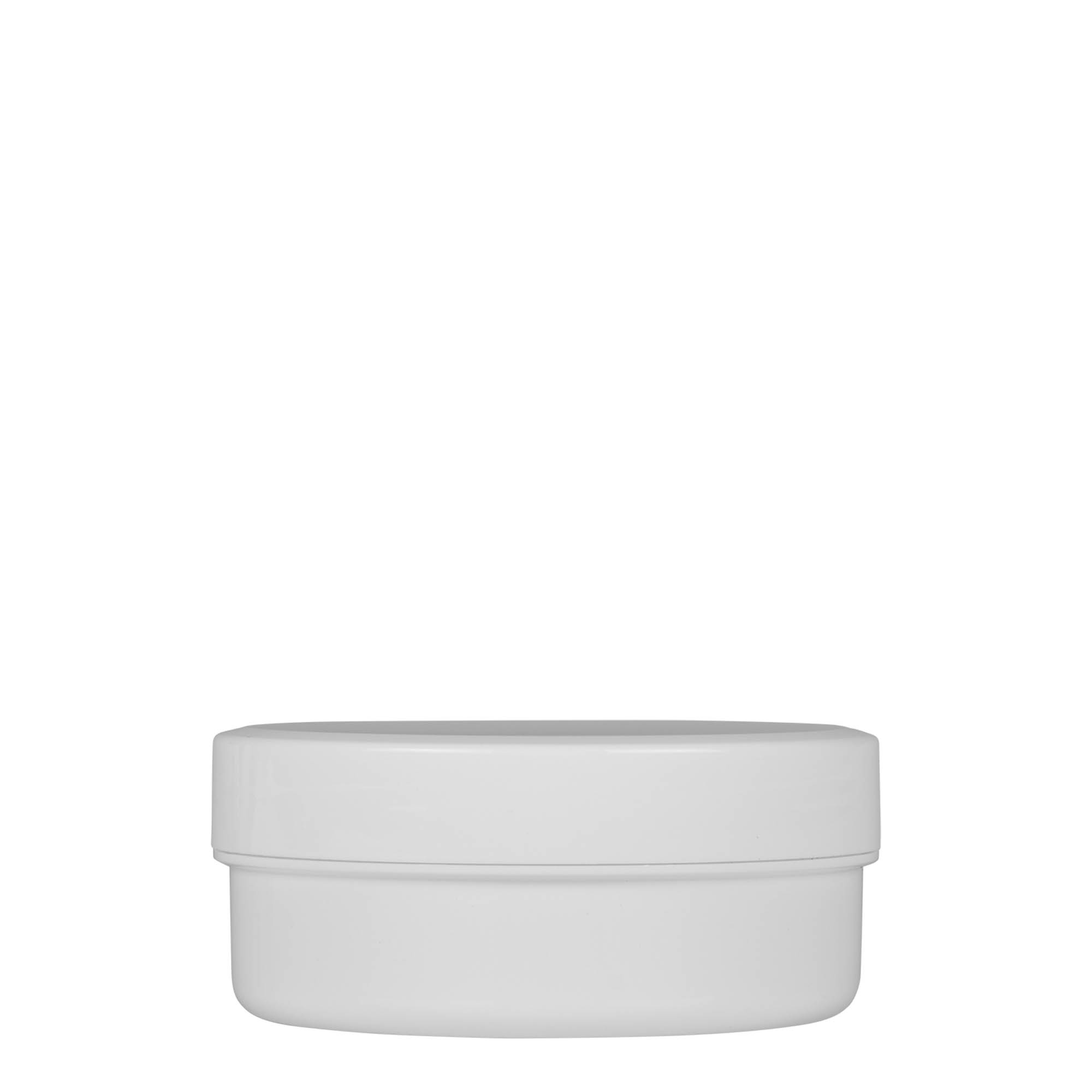 125 ml Kunststoffdose 'White Line', PP, weiß, Mündung: Schraubverschluss 125 ml Kunststoffdose 'White Line', PP, weiß, Mündung: Schraubverschluss