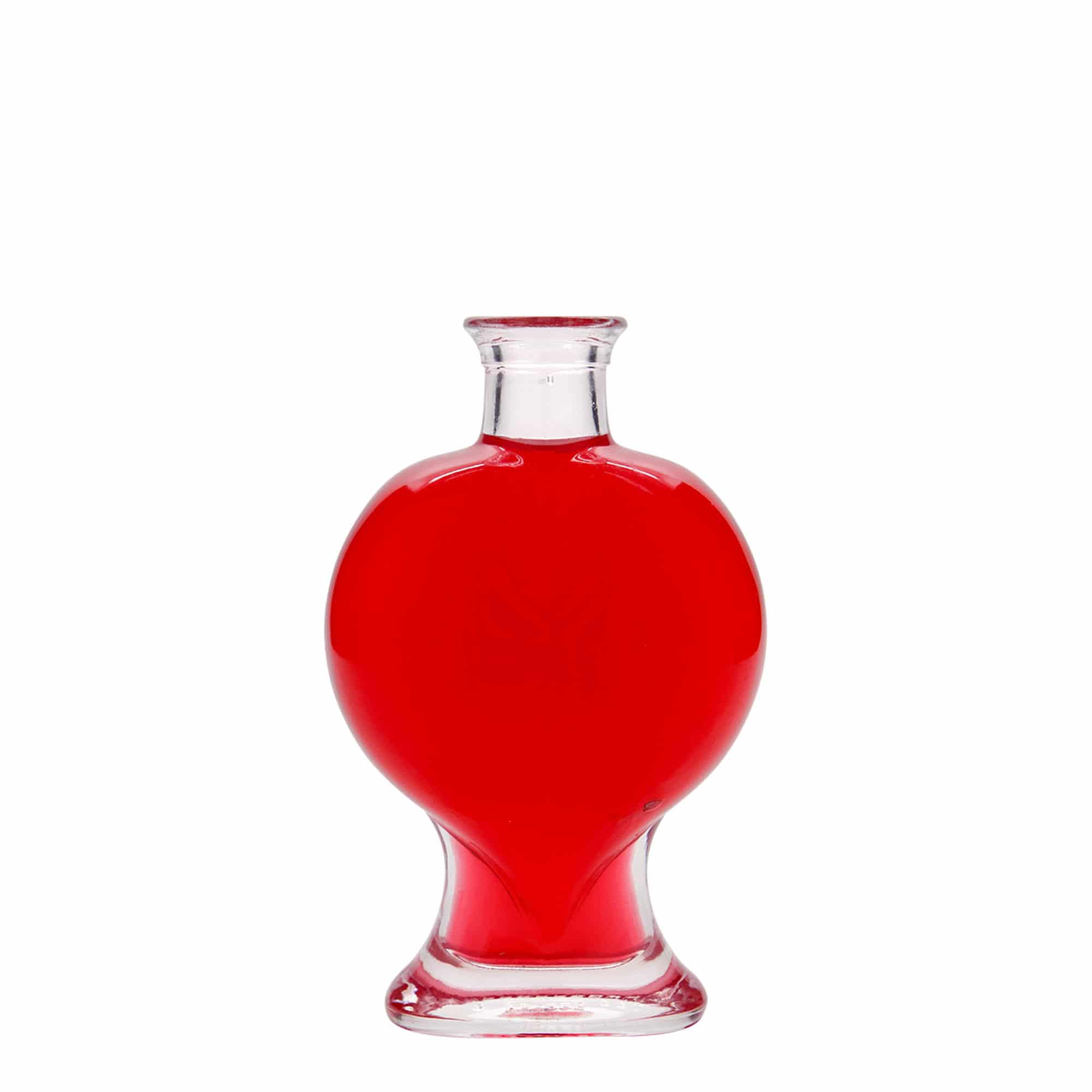 200 ml Glasflasche „Herz“, Mündung: Kork