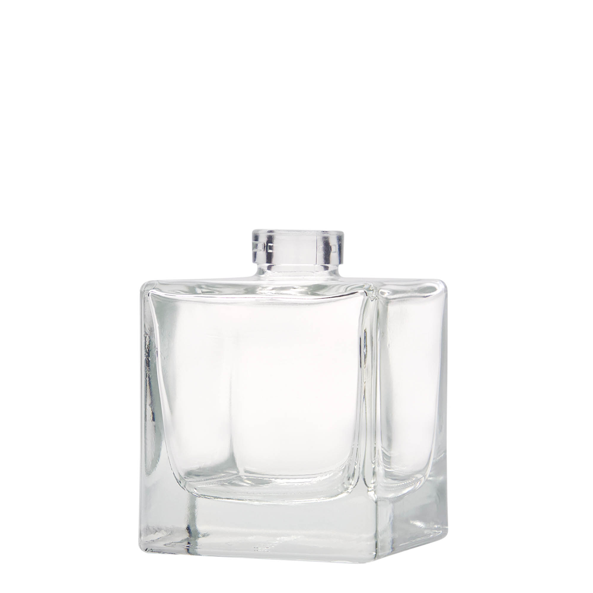 200 ml Glasflasche 'Cube', quadratisch, Mündung: Kork 200 ml Glasflasche 'Cube', quadratisch, Mündung: Kork