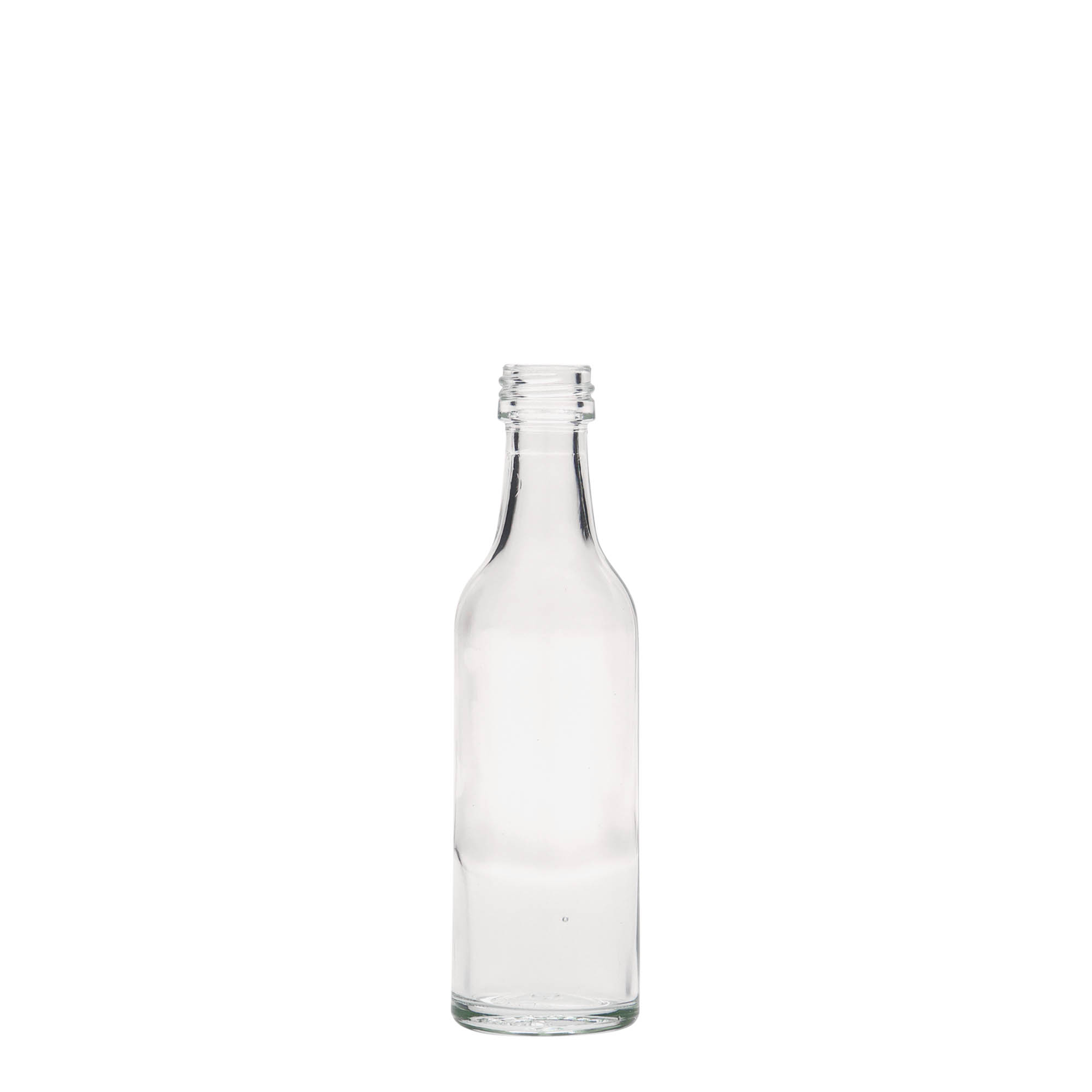 50 ml Glasflasche Geradhals, Mündung: PP 18