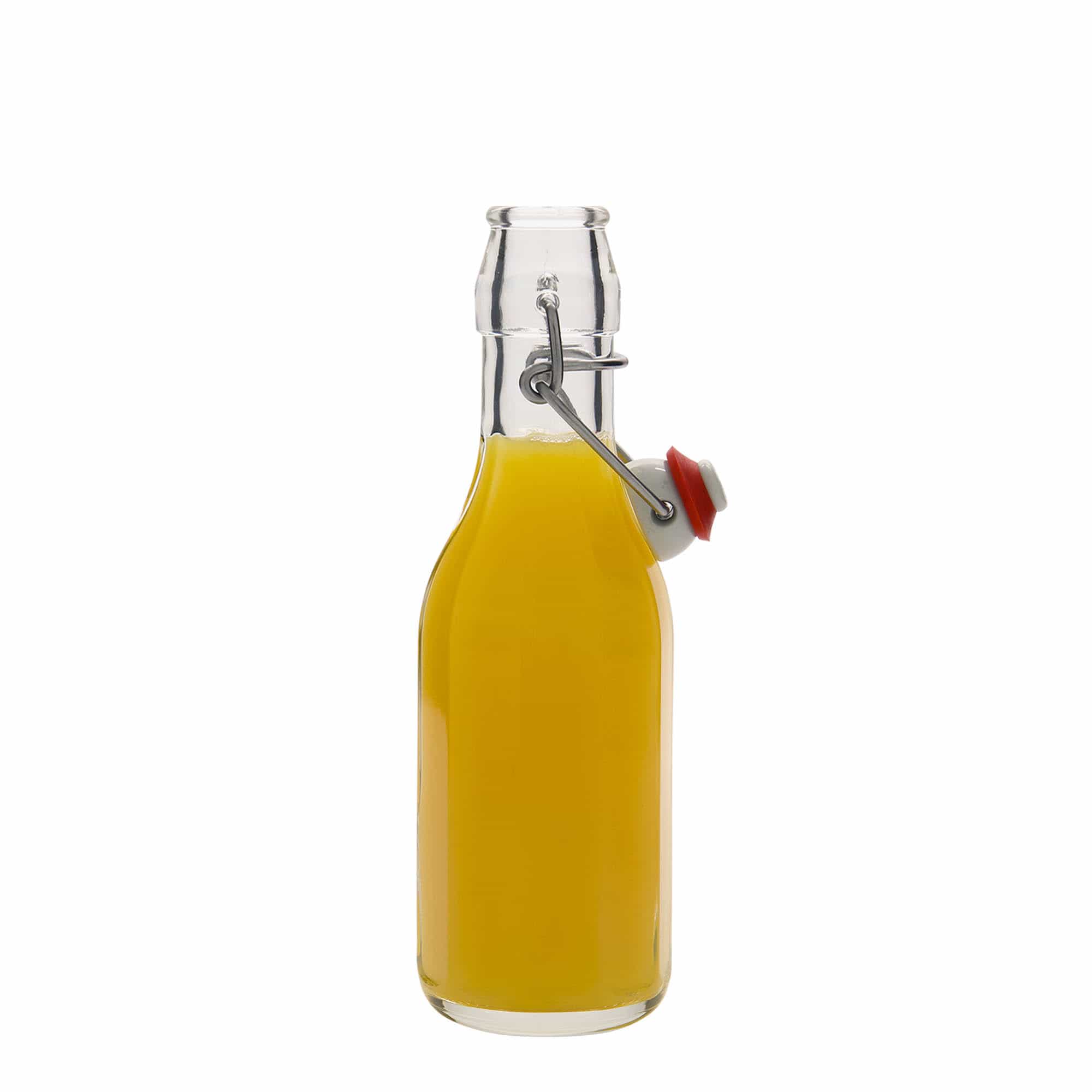 250 ml Glasflasche „Bravo“, zehneckig, Mündung: Bügelverschluss